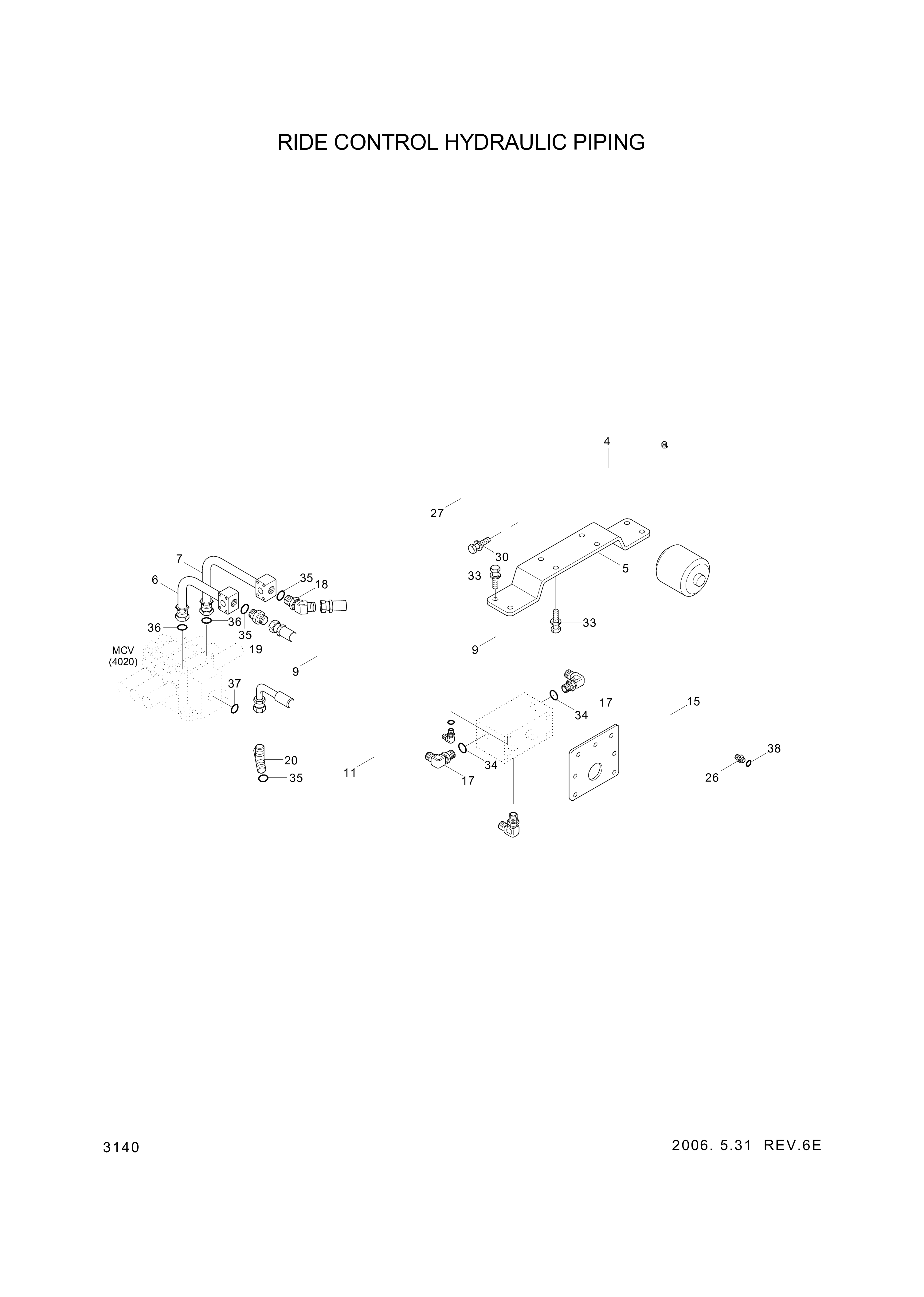 drawing for Hyundai Construction Equipment P930-124015 - HOSE ASSY-ORFS&THD