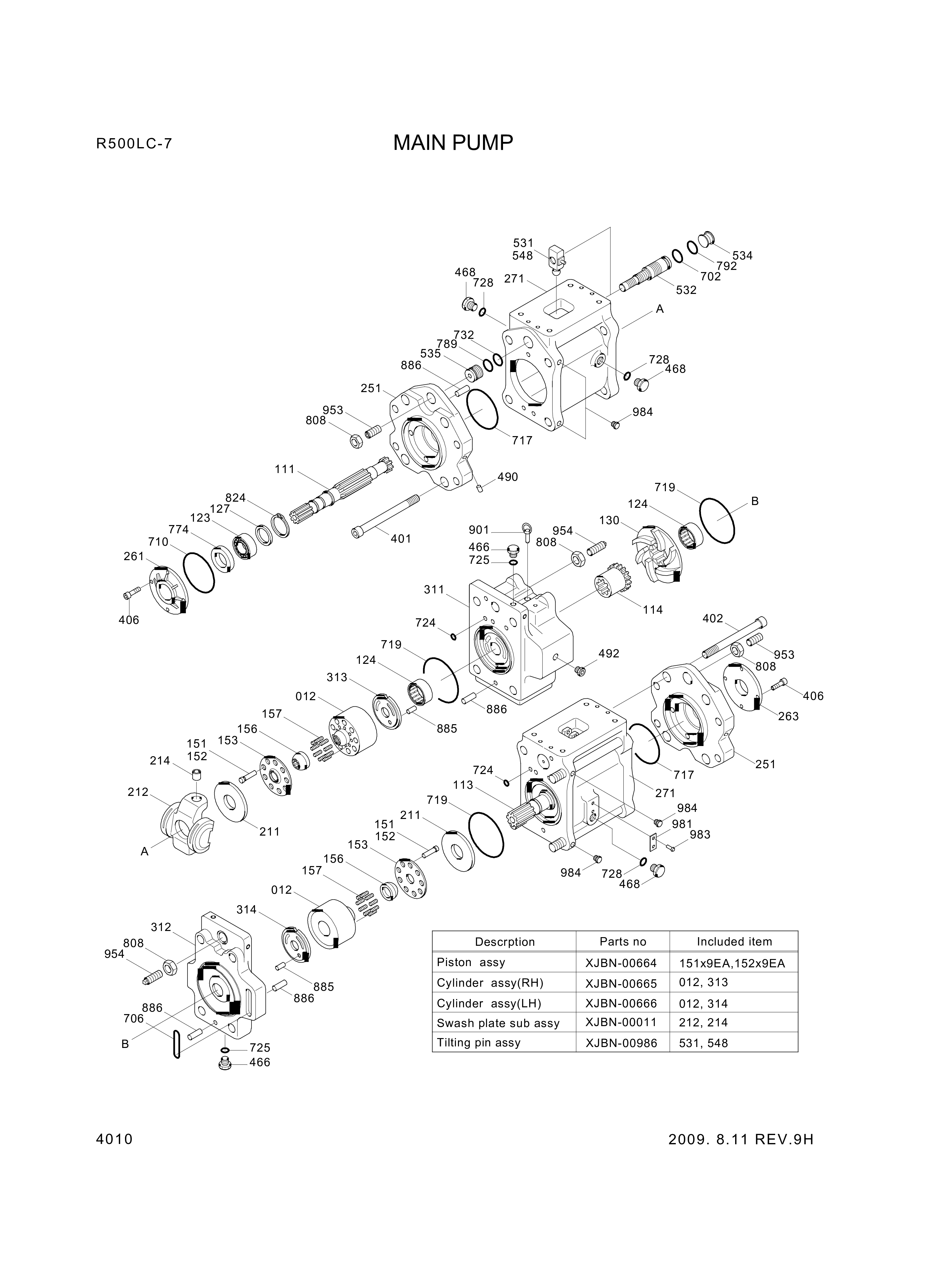 drawing for Hyundai Construction Equipment XJBN-00977 - SHAFT-DRIVE RR