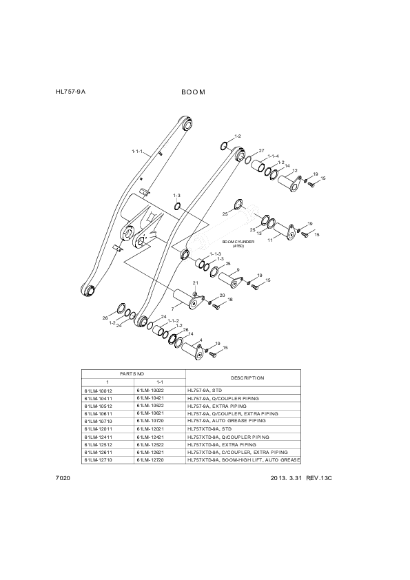 drawing for Hyundai Construction Equipment 61LD-10090 - BUSHING-PIN