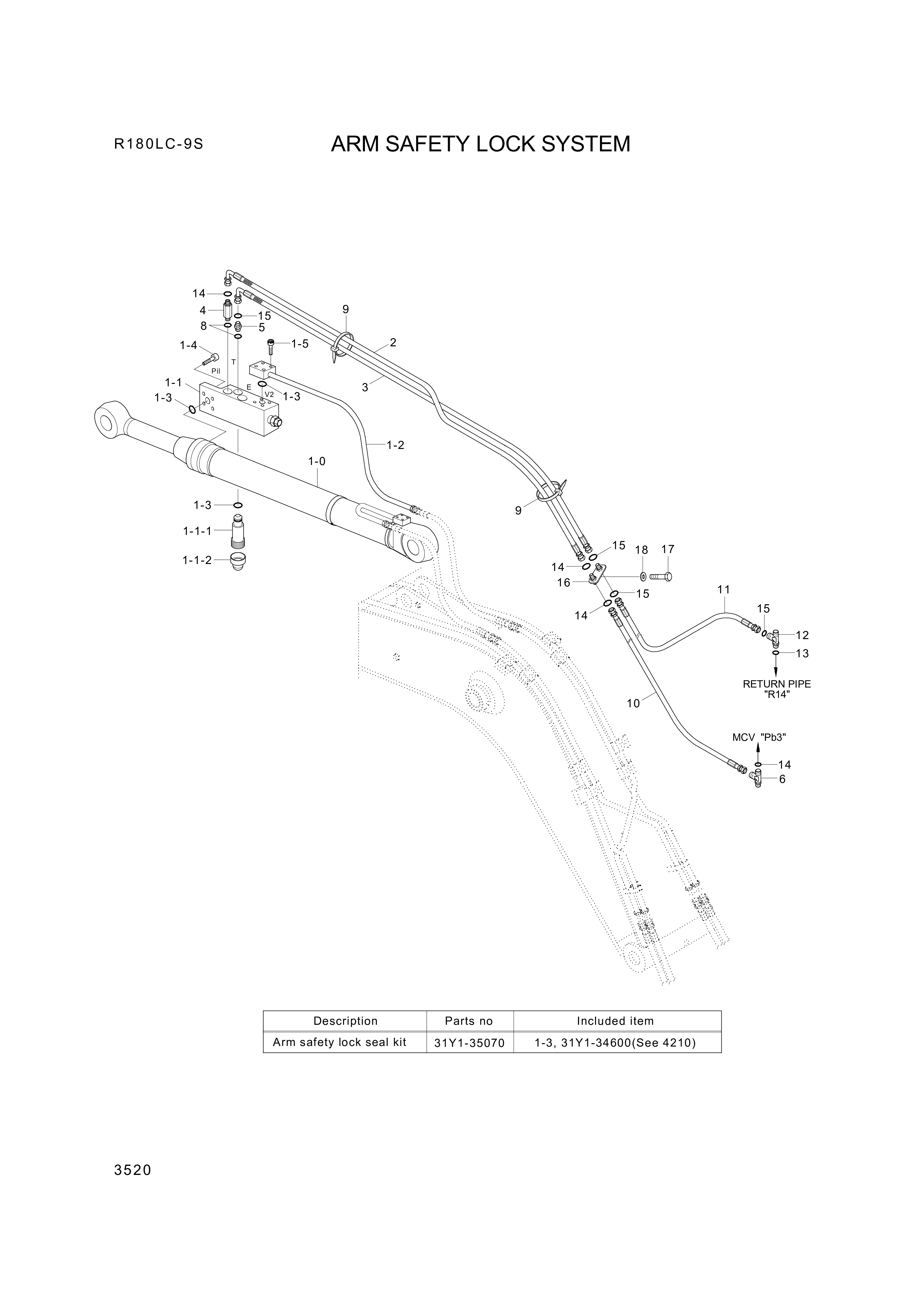 Technical drawing of Hyundai Construction Equipment P930-042049 HOSE ASSY-ORFS&amp;THD with dimensions and layout (figure 5)