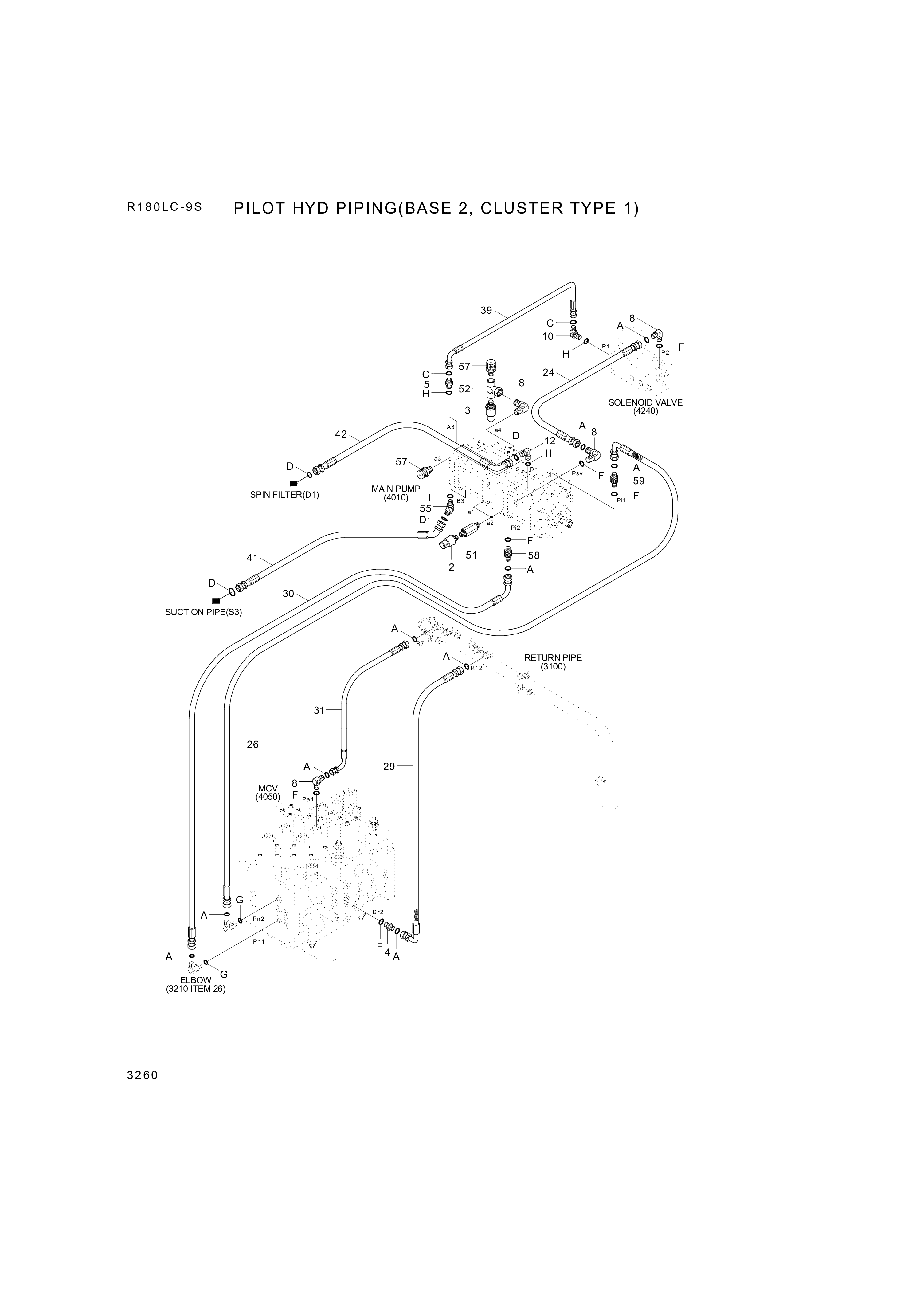 drawing for Hyundai Construction Equipment P930-043044 - HOSE ASSY-ORFS&THD