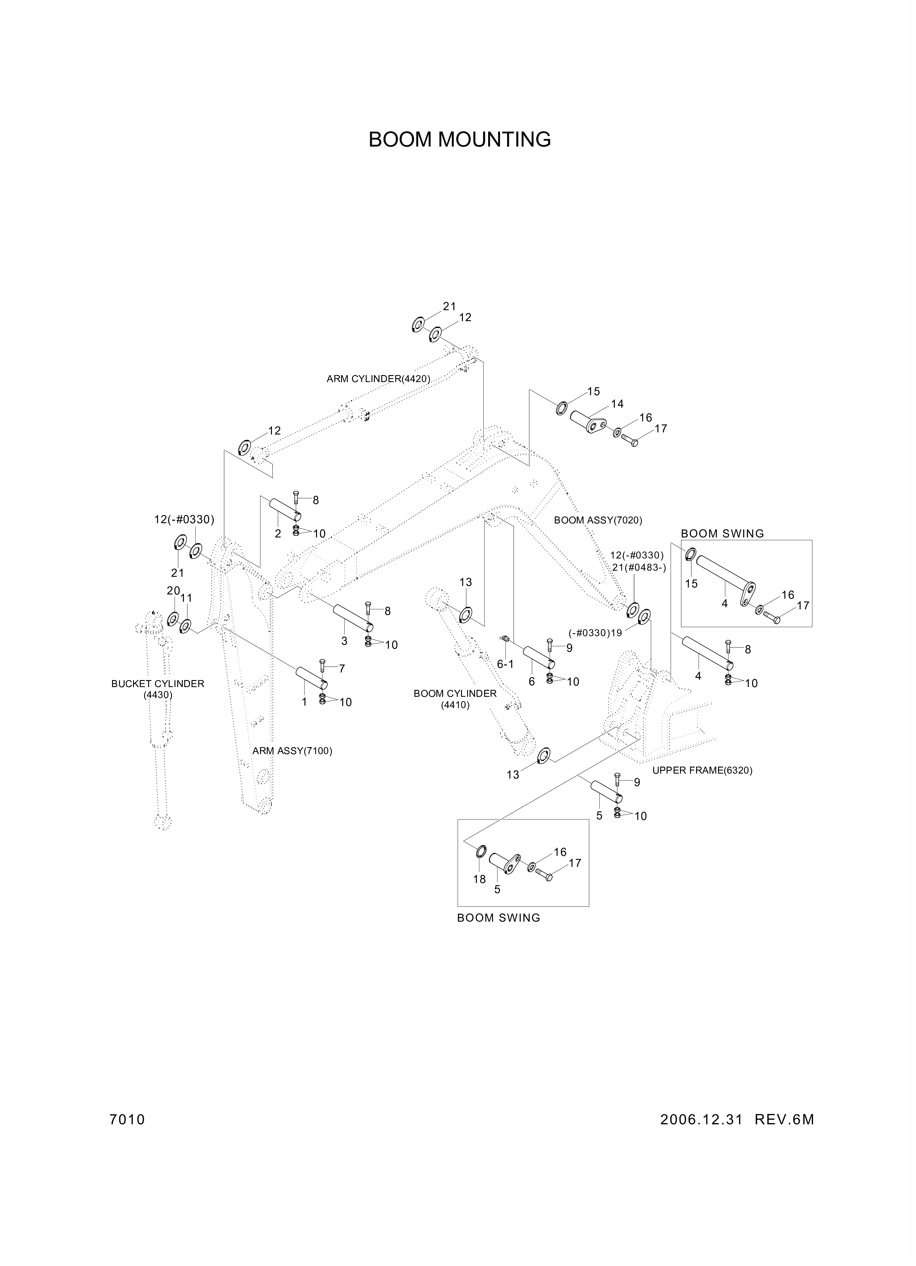 Technical drawing of Hyundai Construction Equipment 61M8-51740 PIN-JOINT with dimensions and layout (figure 2)