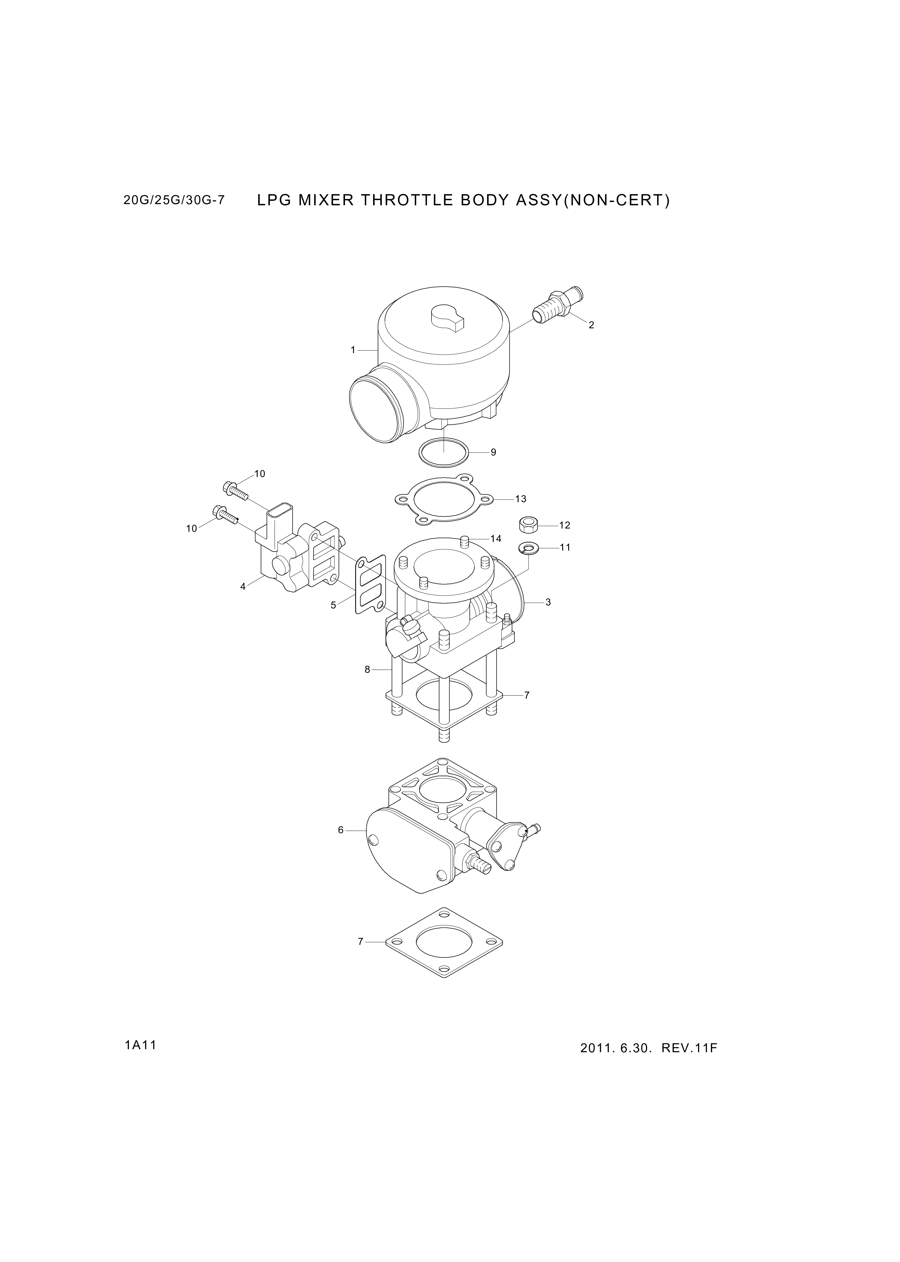 drawing for Hyundai Construction Equipment 35156-23700 - Gascket