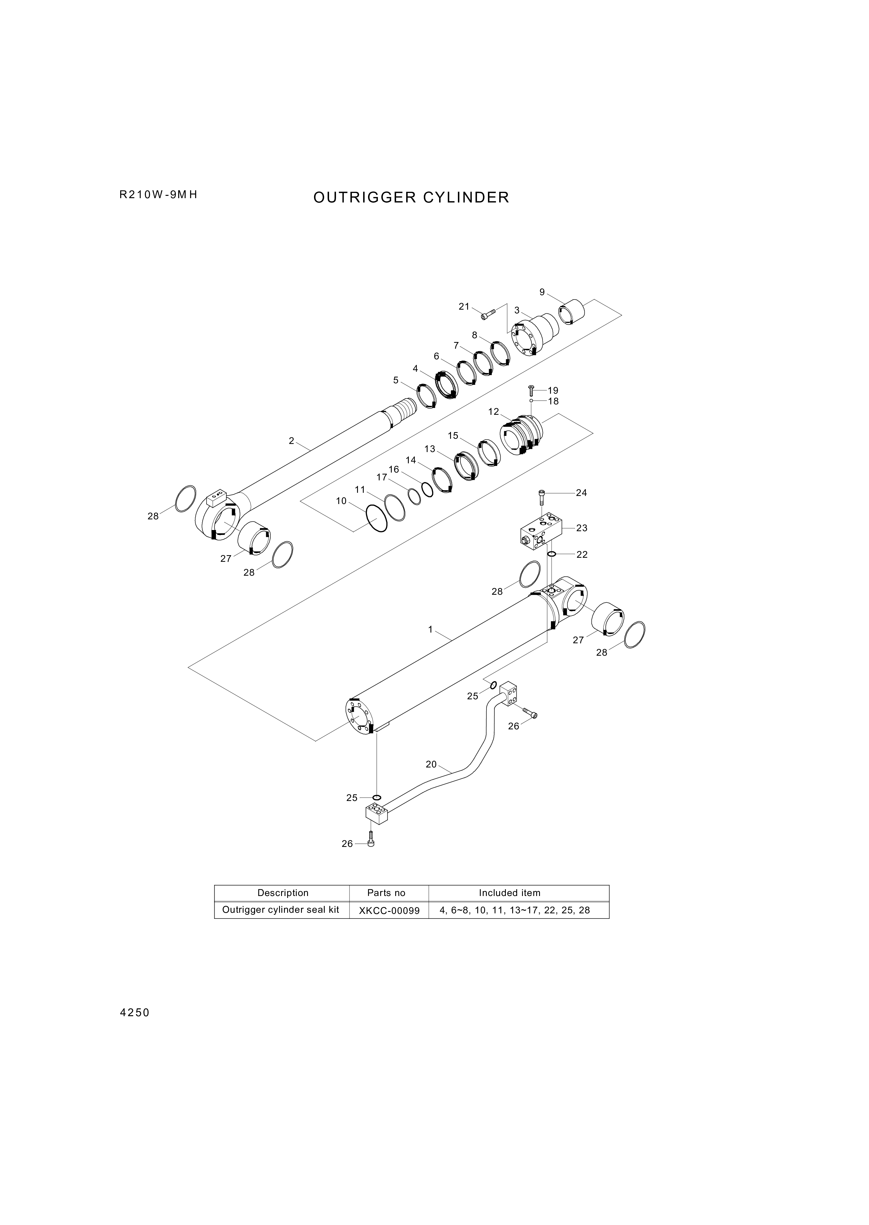 drawing for Hyundai Construction Equipment 5516-08040 - BUSHING-DU