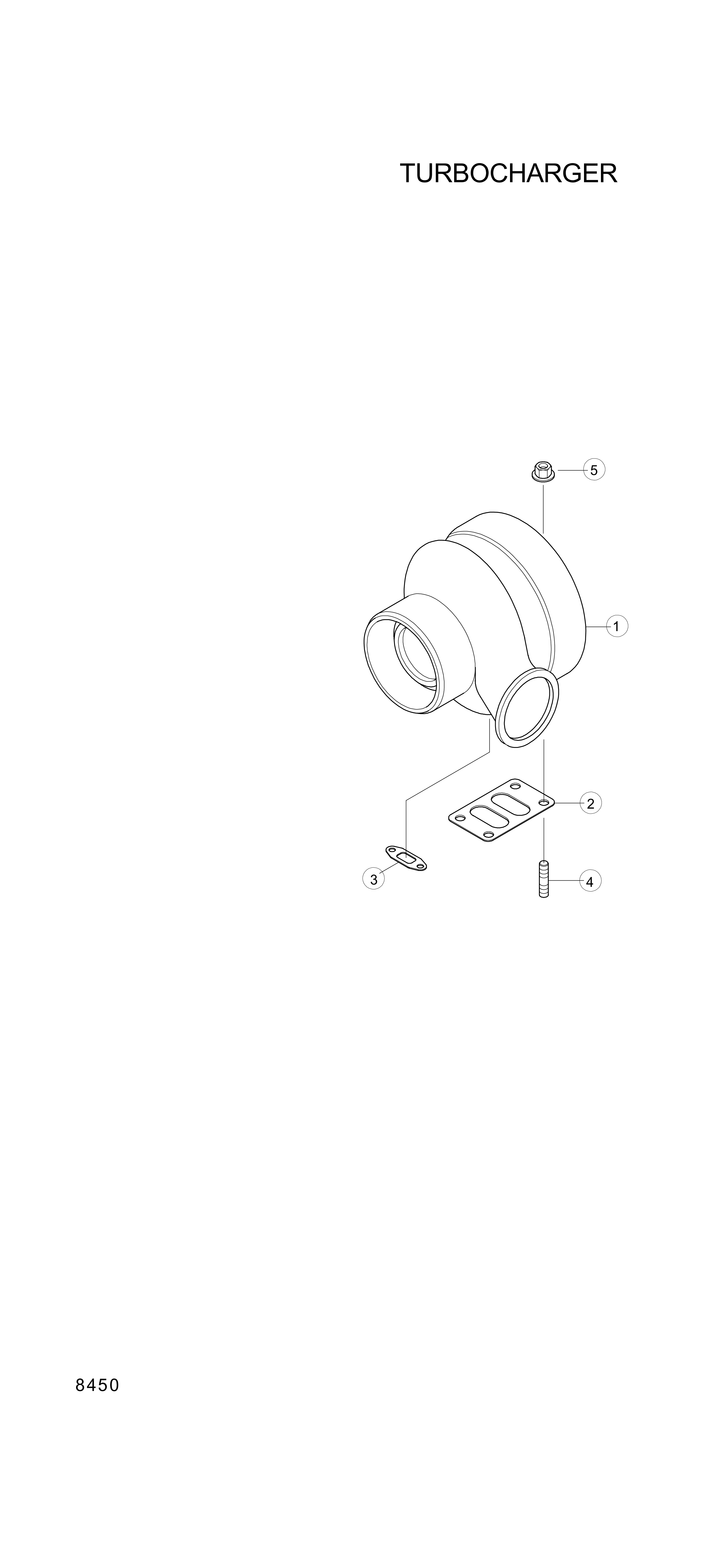 drawing for Hyundai Construction Equipment YUBP-05602 - TURBOCHARGER