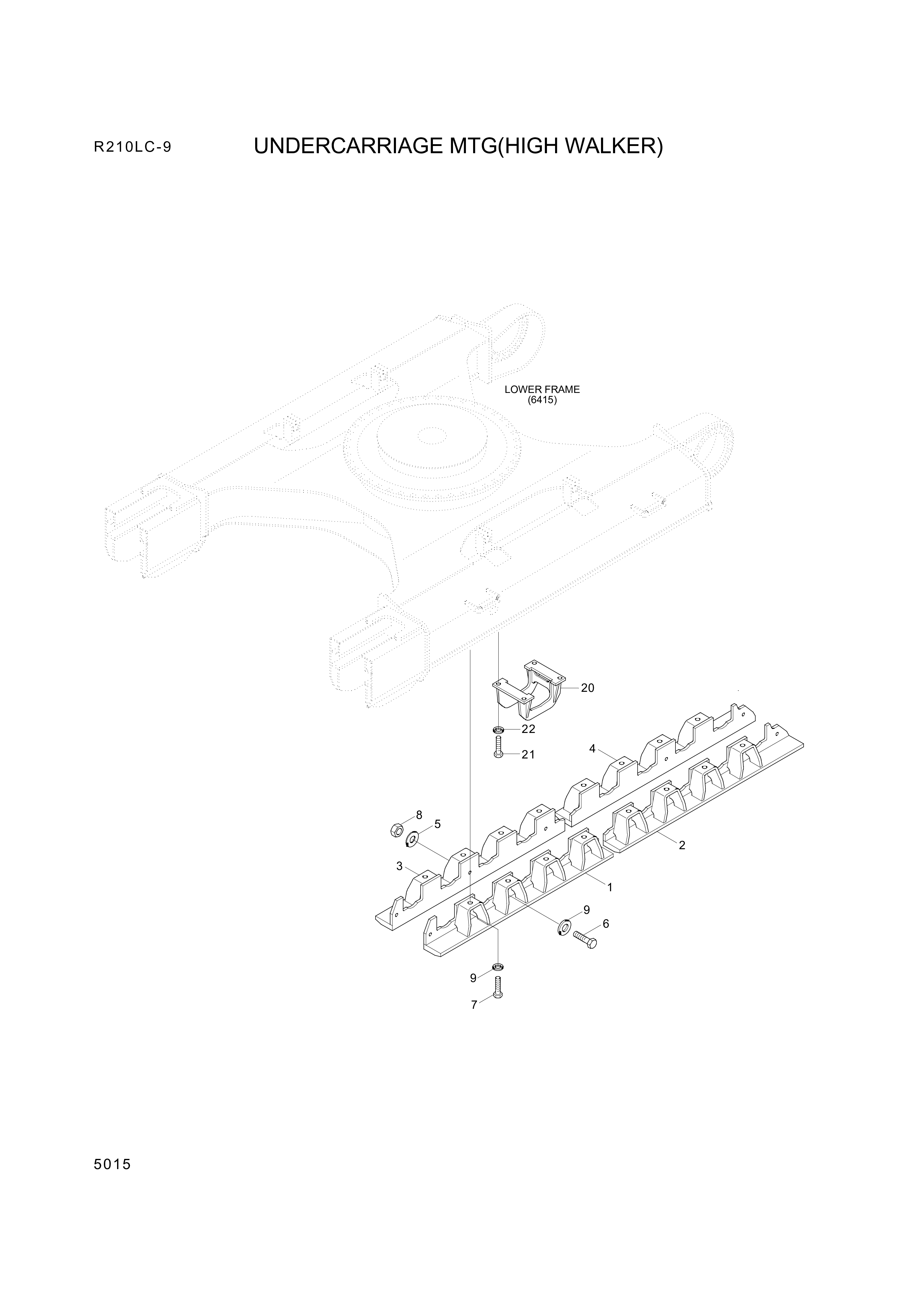 drawing for Hyundai Construction Equipment 81N6-30541G9 - GUARD-TRACK RH B