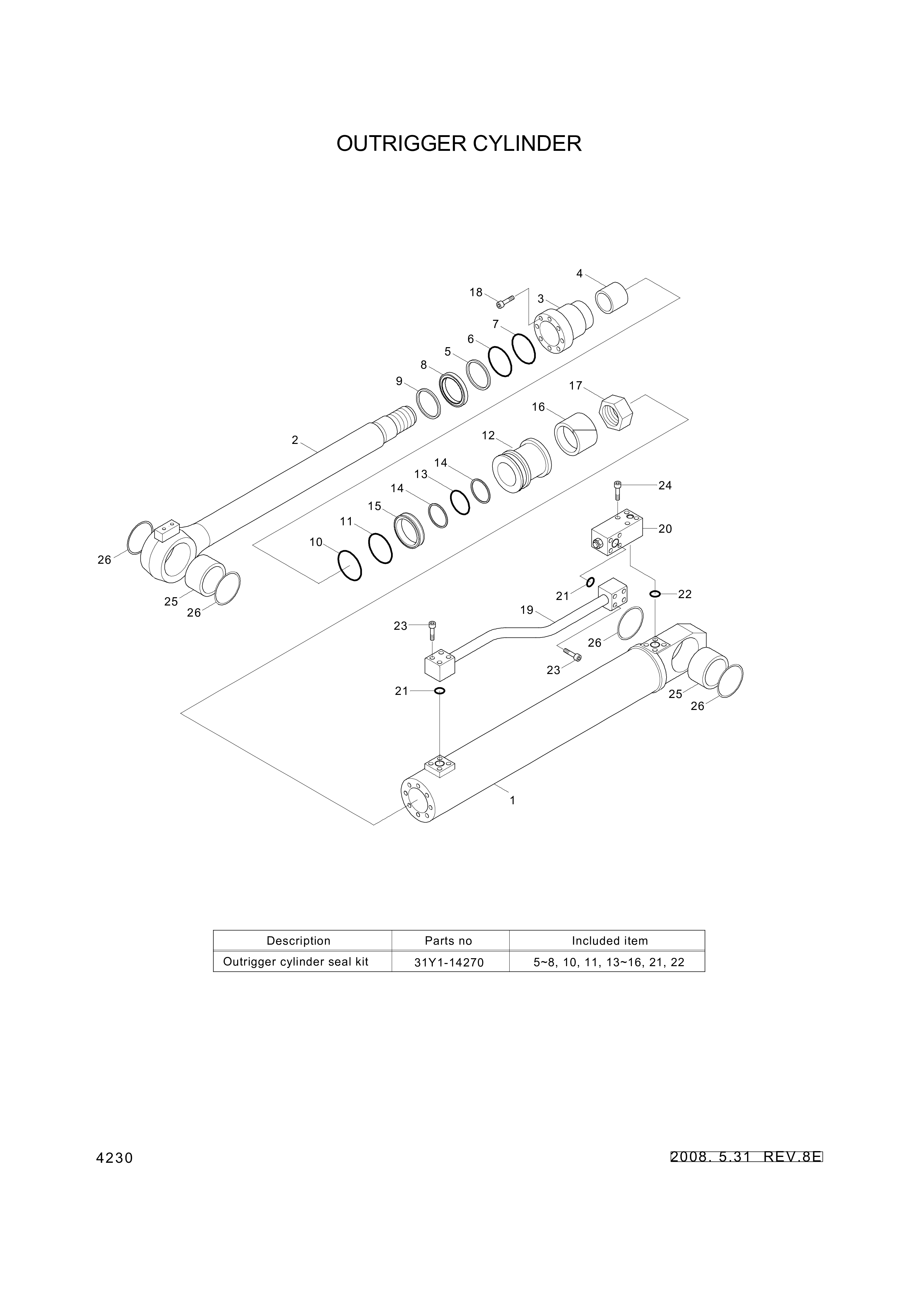 drawing for Hyundai Construction Equipment 000166 - BUSHING-PIN
