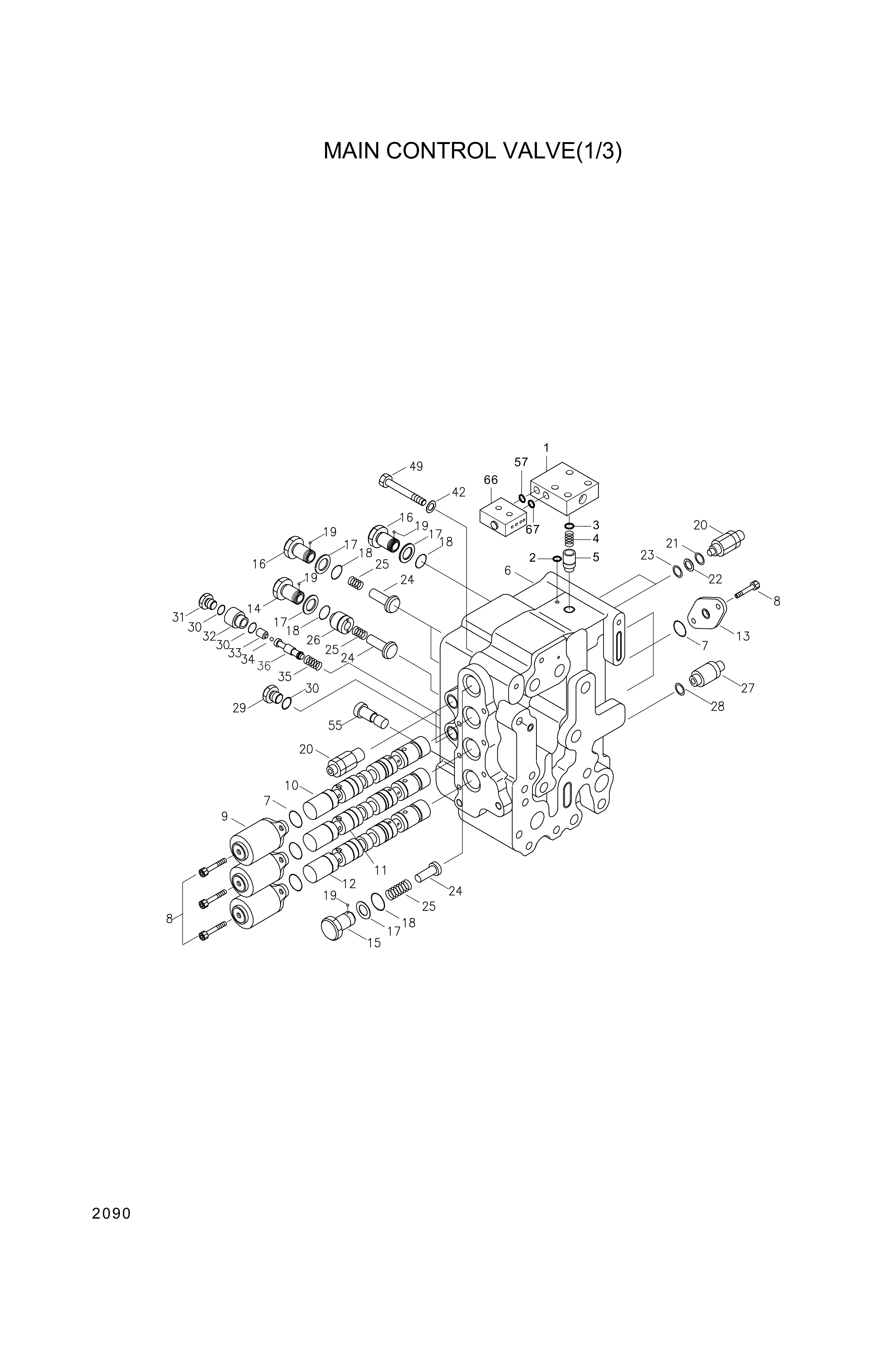 drawing for Hyundai Construction Equipment 3511-607 - PLUNGER ASSY