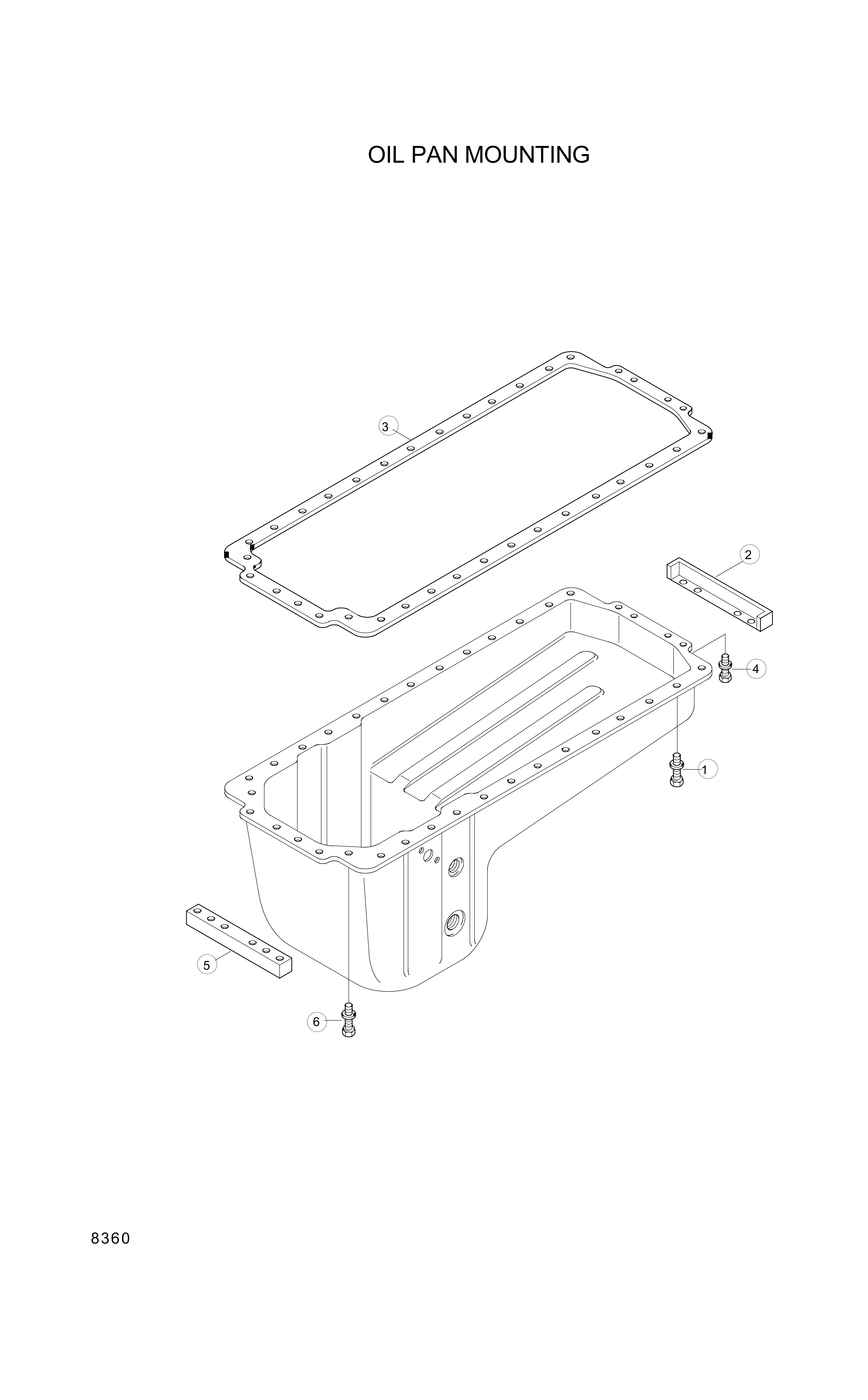 drawing for Hyundai Construction Equipment 3068463 - GASKET-OIL PAN