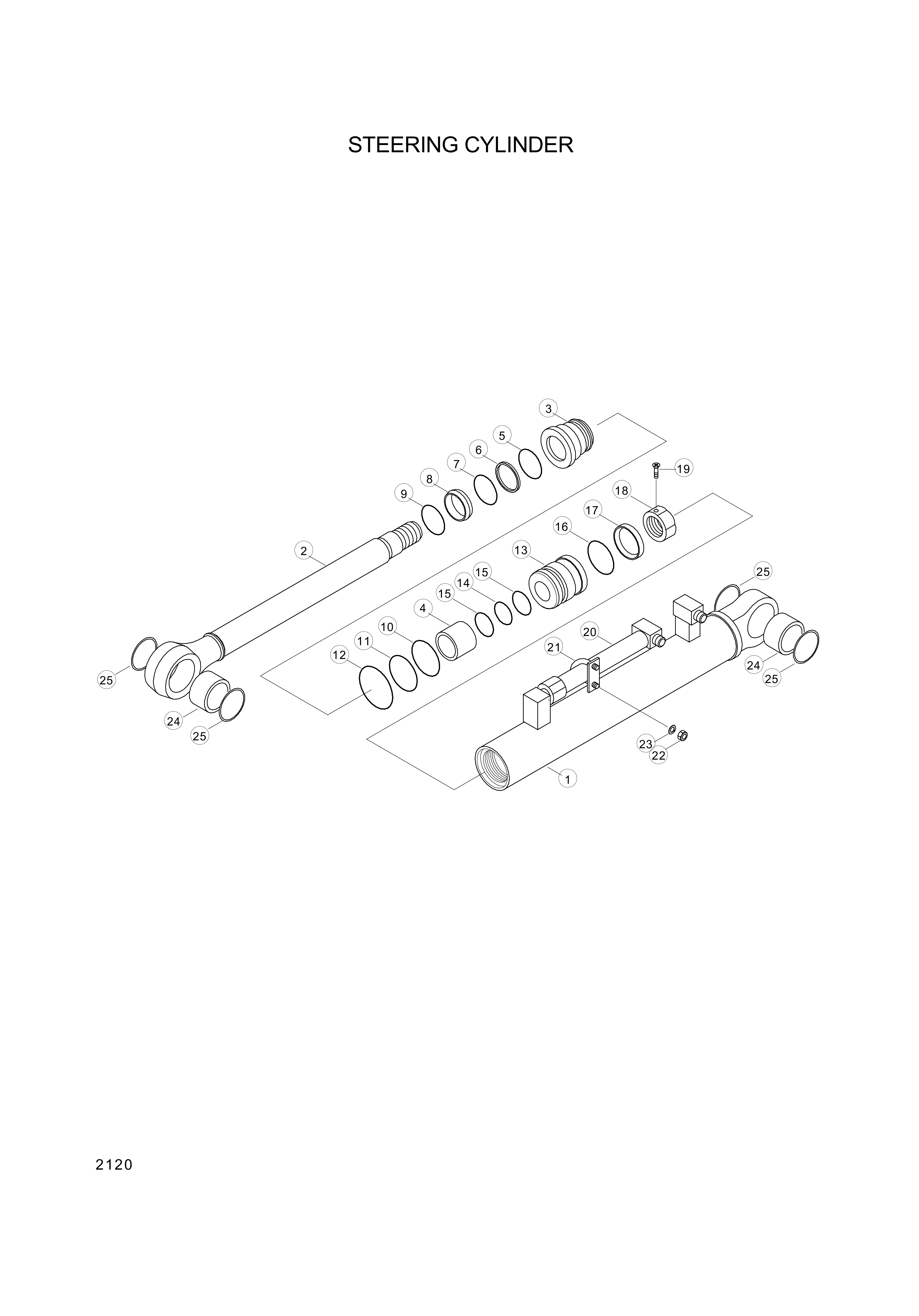 Technical drawing of Hyundai Construction Equipment 352-20 PIPE ASSY with dimensions and layout (figure 2)