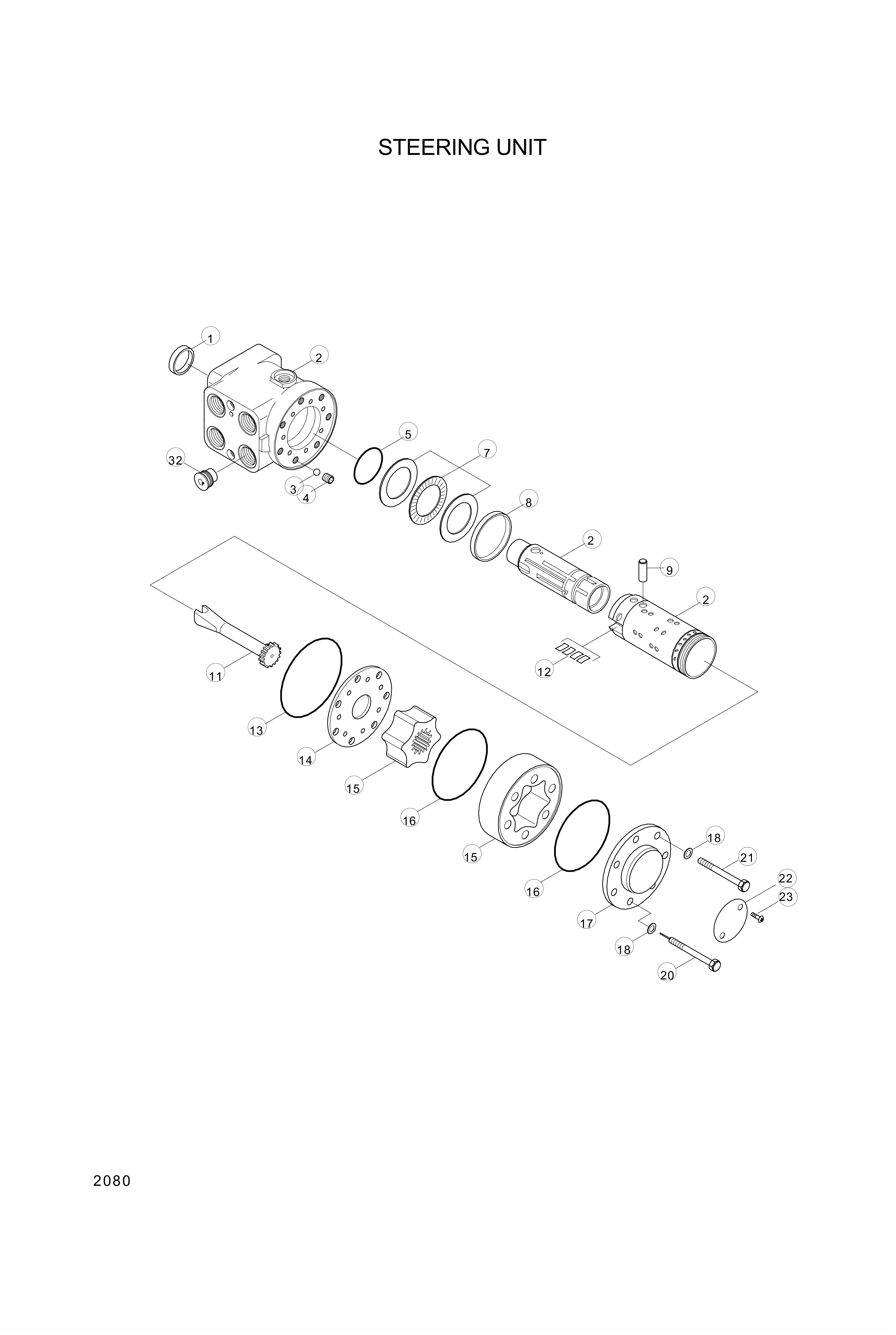 Technical drawing of Hyundai Construction Equipment YUBS-00799 SEAL-LIP with dimensions and layout (figure 2)