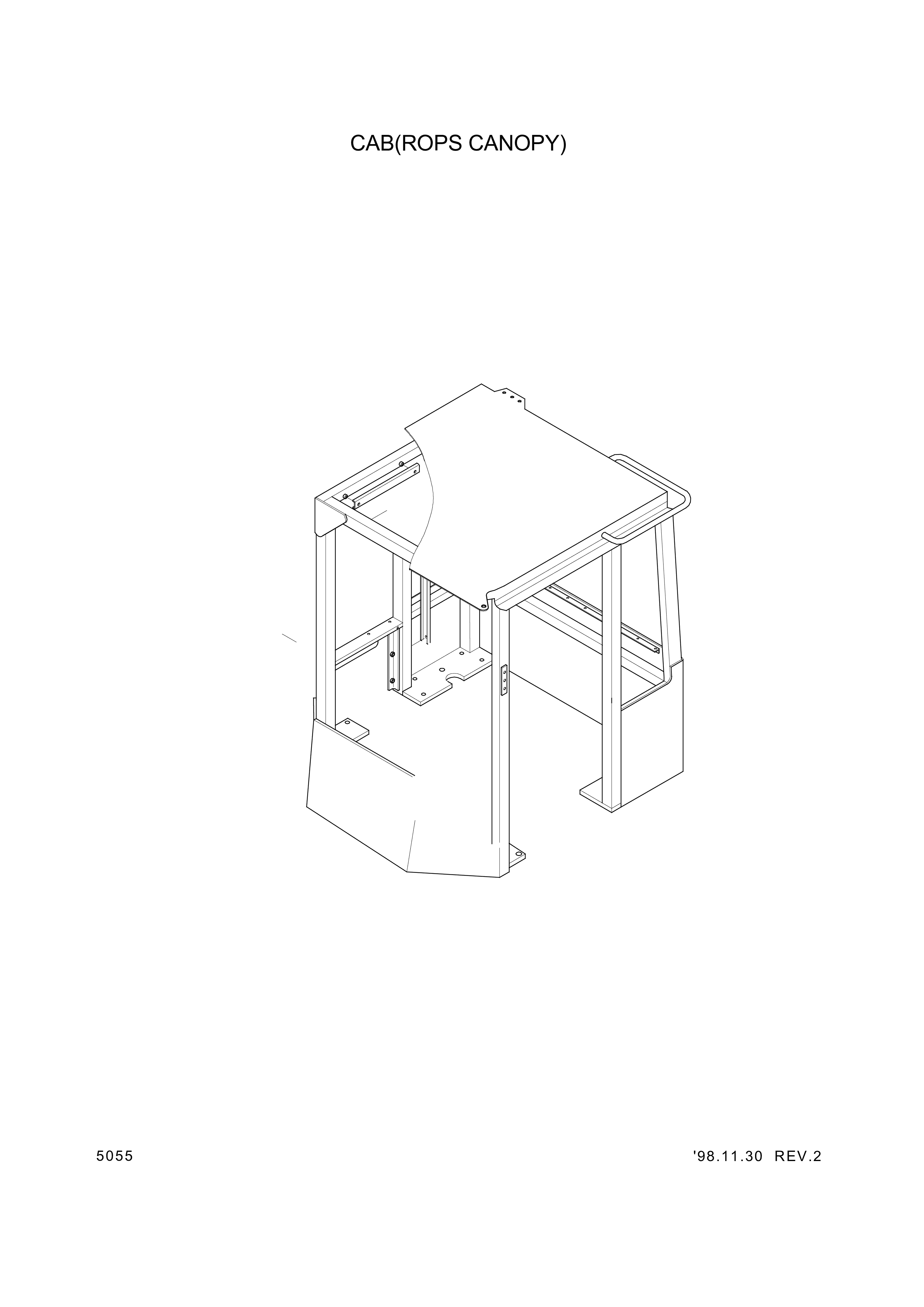 drawing for Hyundai Construction Equipment 71L6-10820 - CANOPY ASSY-ROPS
