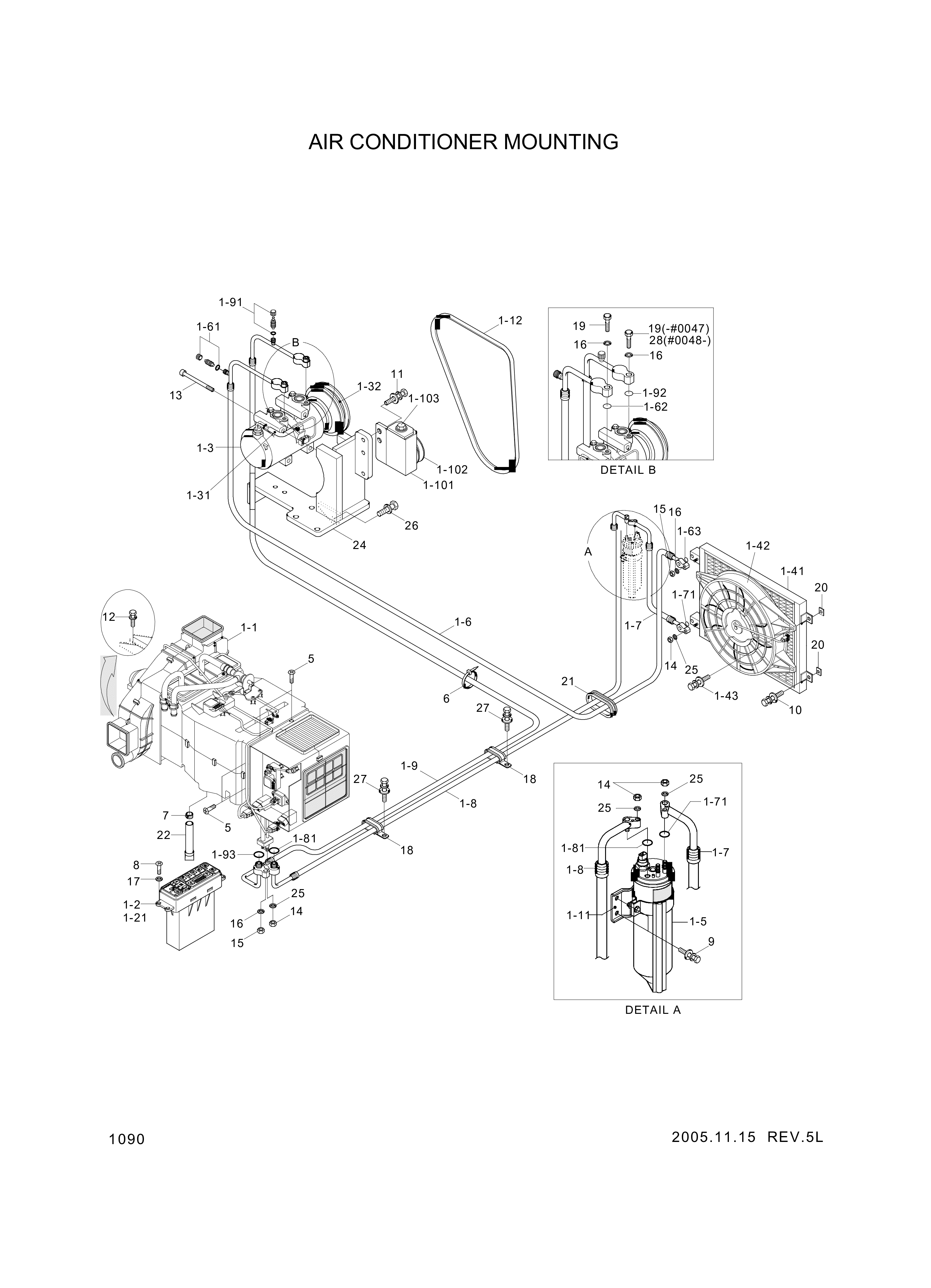 Technical drawing of Hyundai Construction Equipment S152-04012V BOLT-TAP with dimensions and layout (figure 2)
