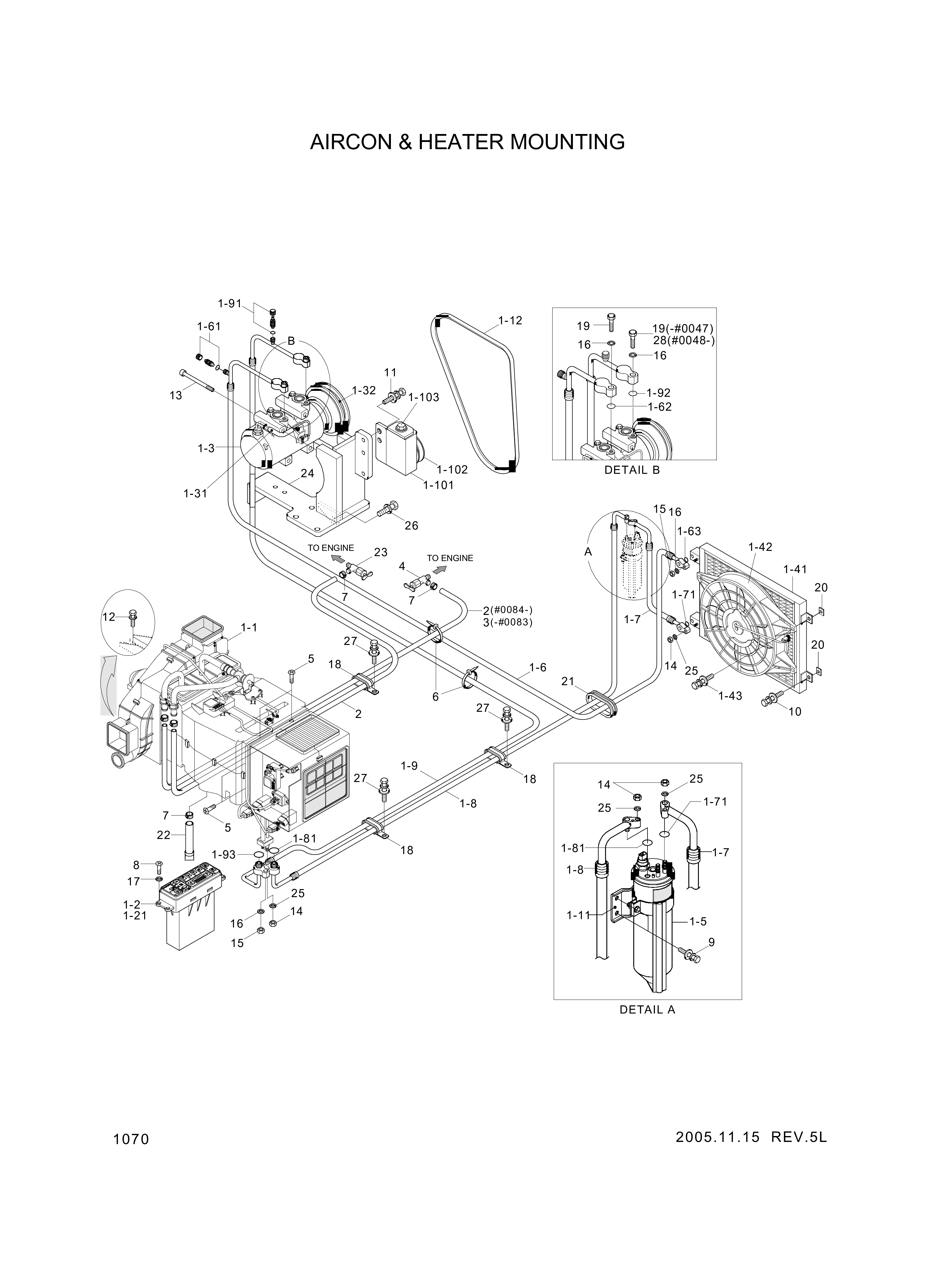 Technical drawing of Hyundai Construction Equipment S152-04012V BOLT-TAP with dimensions and layout (figure 3)