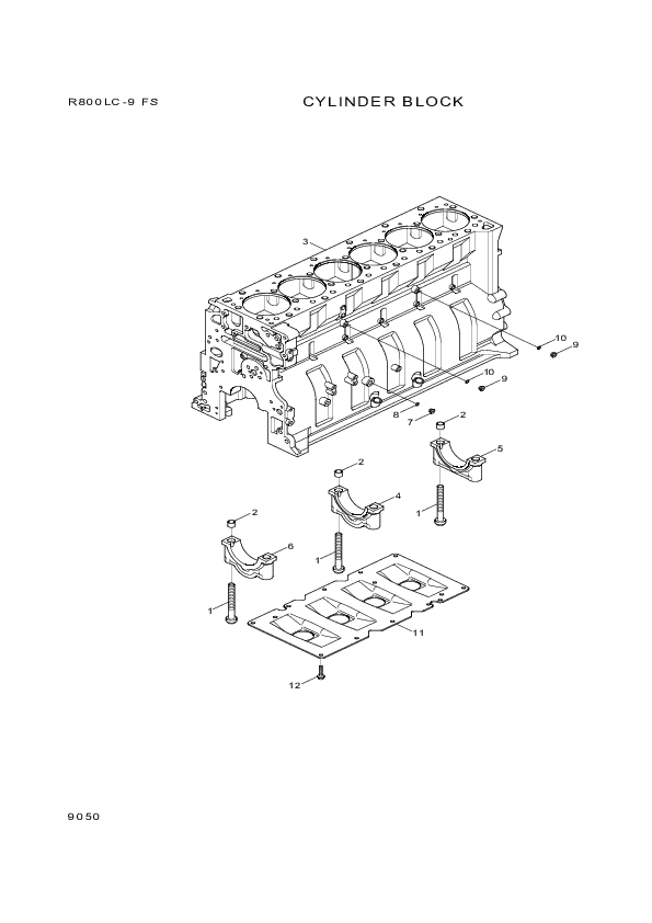 drawing for Hyundai Construction Equipment YUBP-05900 - CAP-M/BEARING