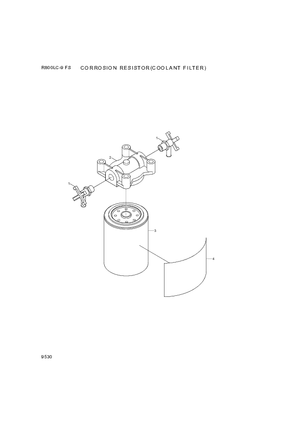 drawing for Hyundai Construction Equipment YUBP-04803 - FILTER-CORROSION RESISTOR