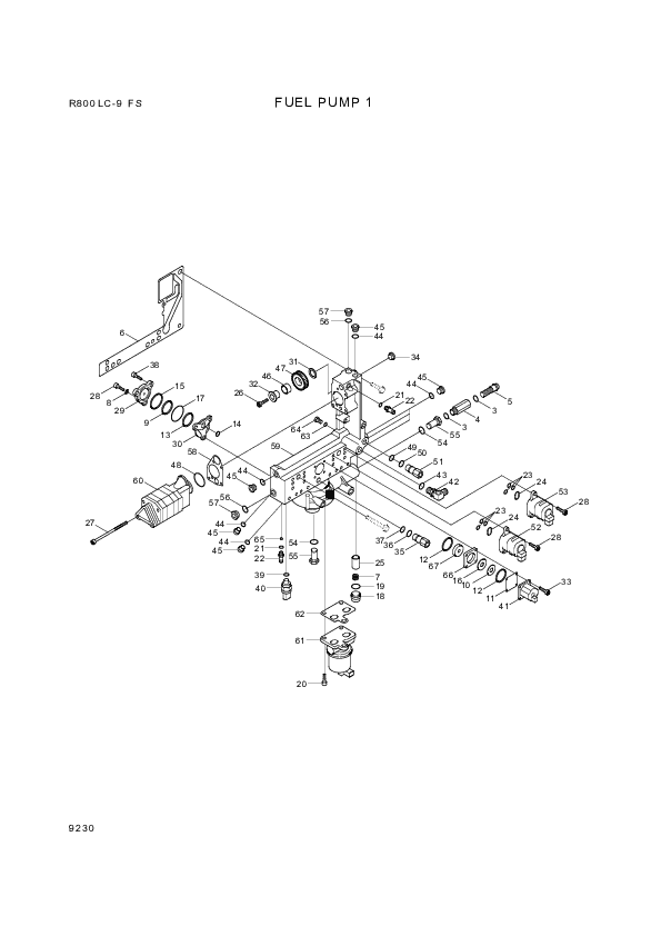 Technical drawing of Hyundai Construction Equipment YUBP-05273 SHAFT-IDLE with dimensions and layout (figure 2)