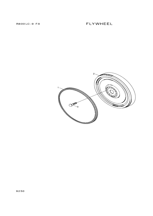 Technical drawing of Hyundai Construction Equipment YUBP-05707 SCREW-TWELVE with dimensions and layout (figure 2)