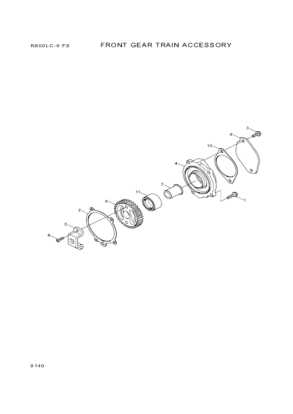 drawing for Hyundai Construction Equipment YUBP-05820 - ADAPTER-BARRING