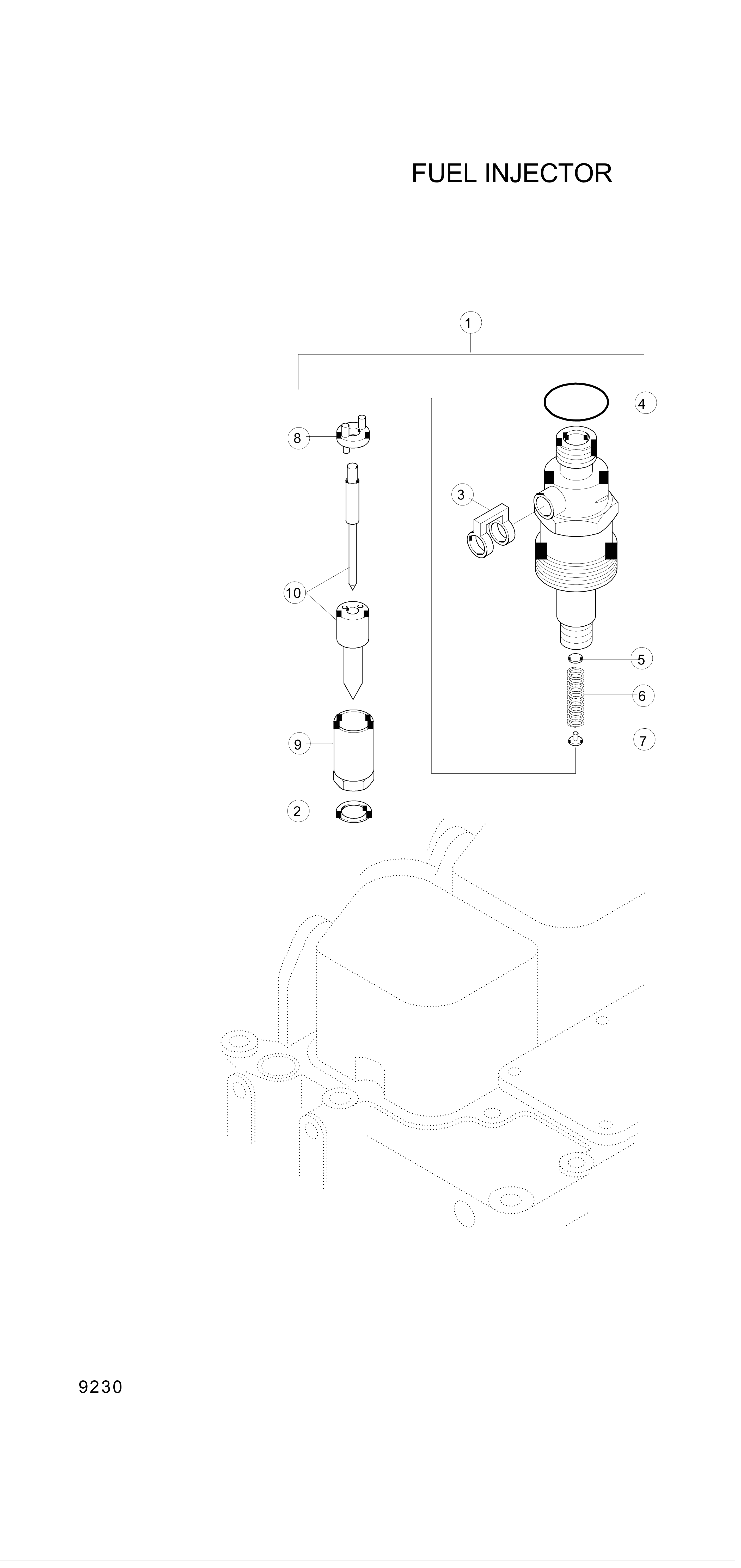 drawing for Hyundai Construction Equipment YUBP-06394 - INJECTOR KIT