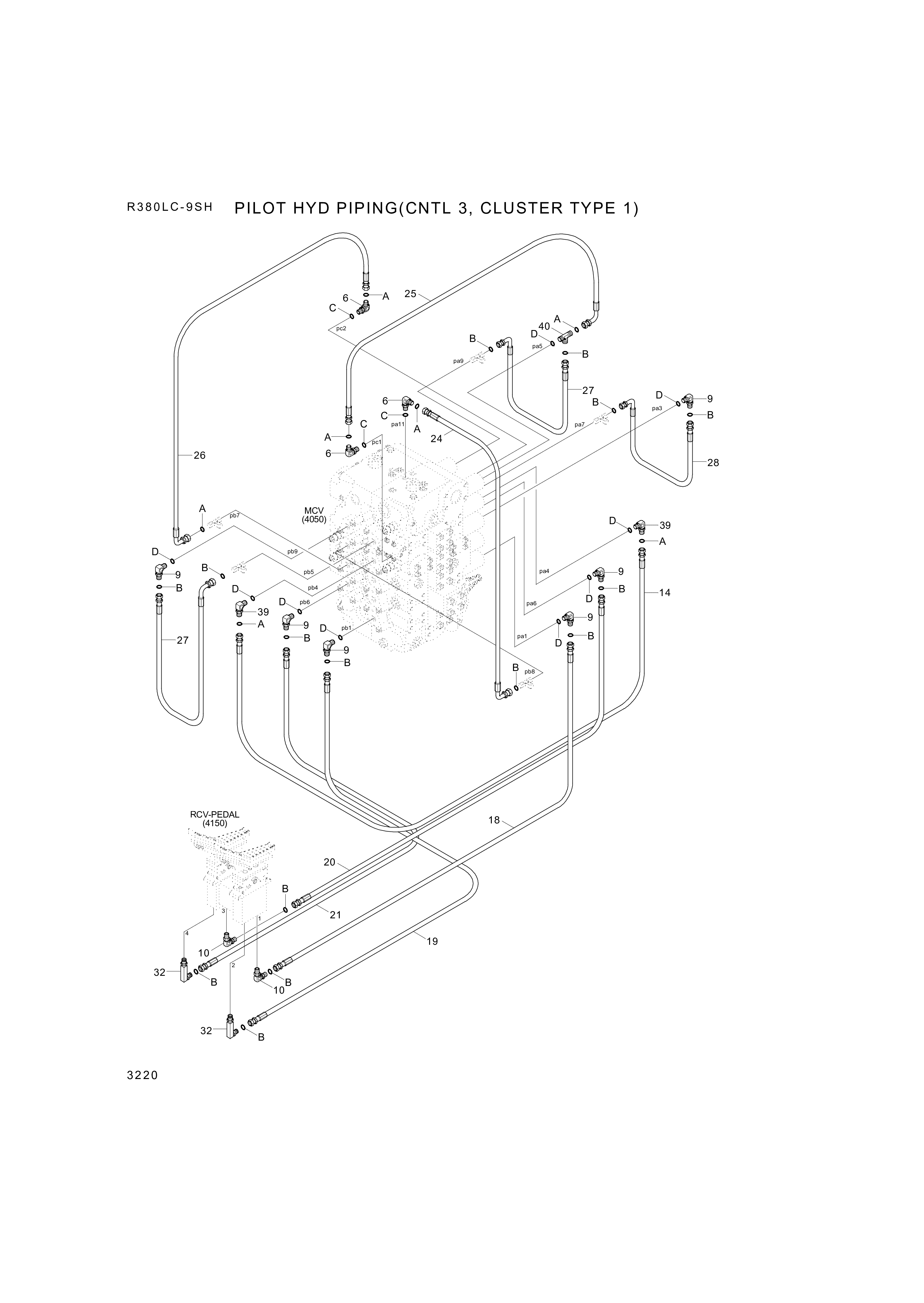 drawing for Hyundai Construction Equipment X420-042027 - HOSE ASSY-SYNF&ORFS