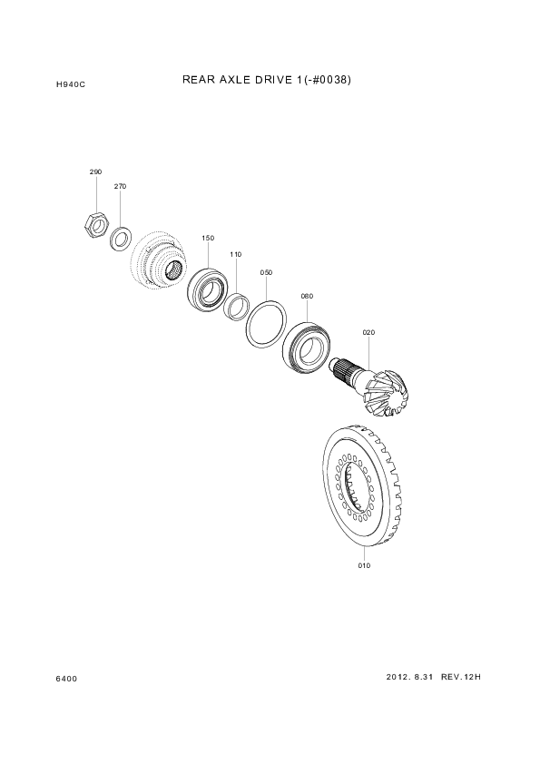 drawing for Hyundai Construction Equipment 0635-501-171 - RING-INNER BEAR