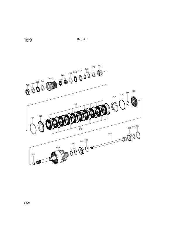 drawing for Hyundai Construction Equipment ZGAQ-03234 - SHAFT-INPUT