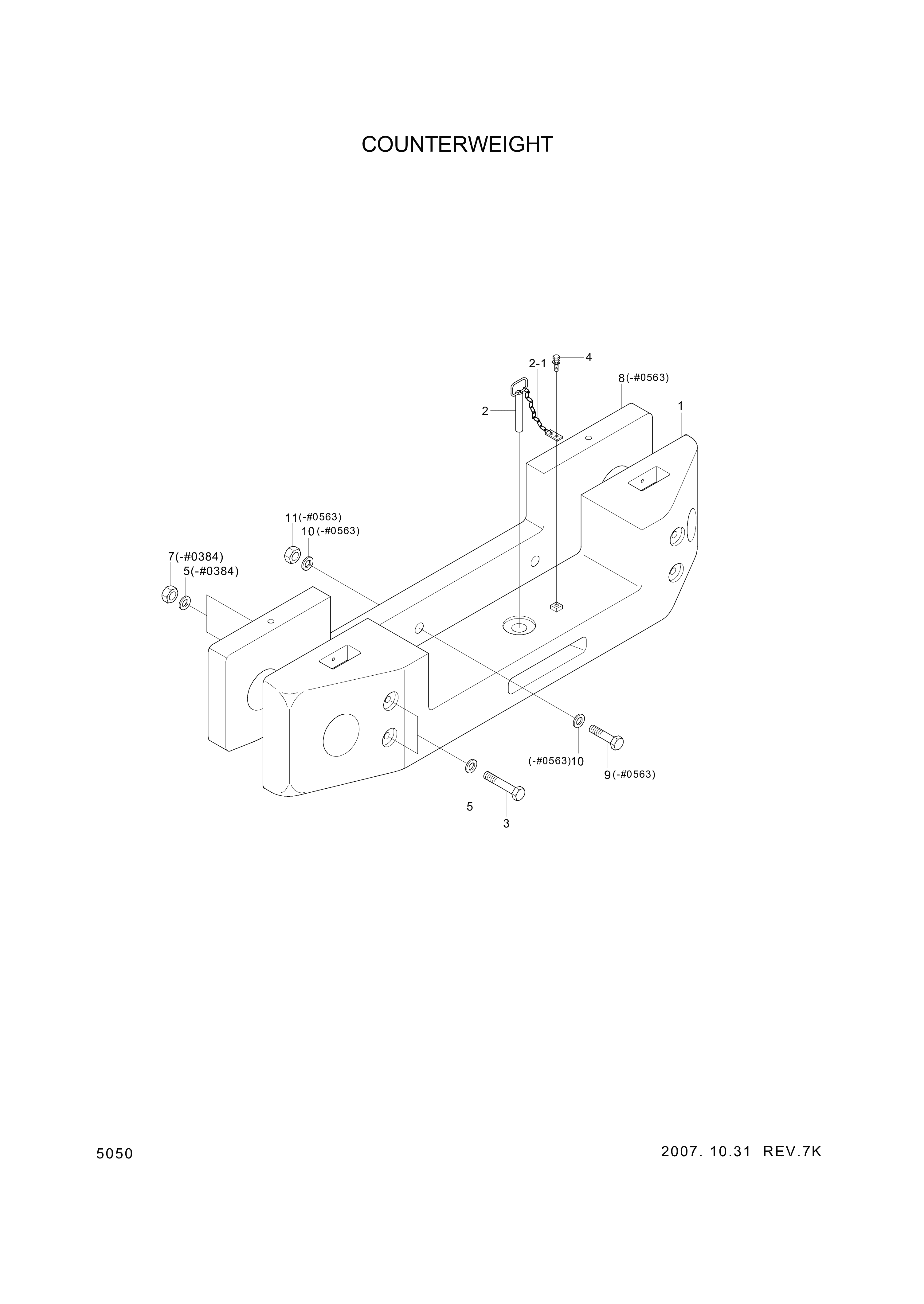 Technical drawing of Hyundai Construction Equipment S206-30100V NUT-HEX with dimensions and layout (figure 4)