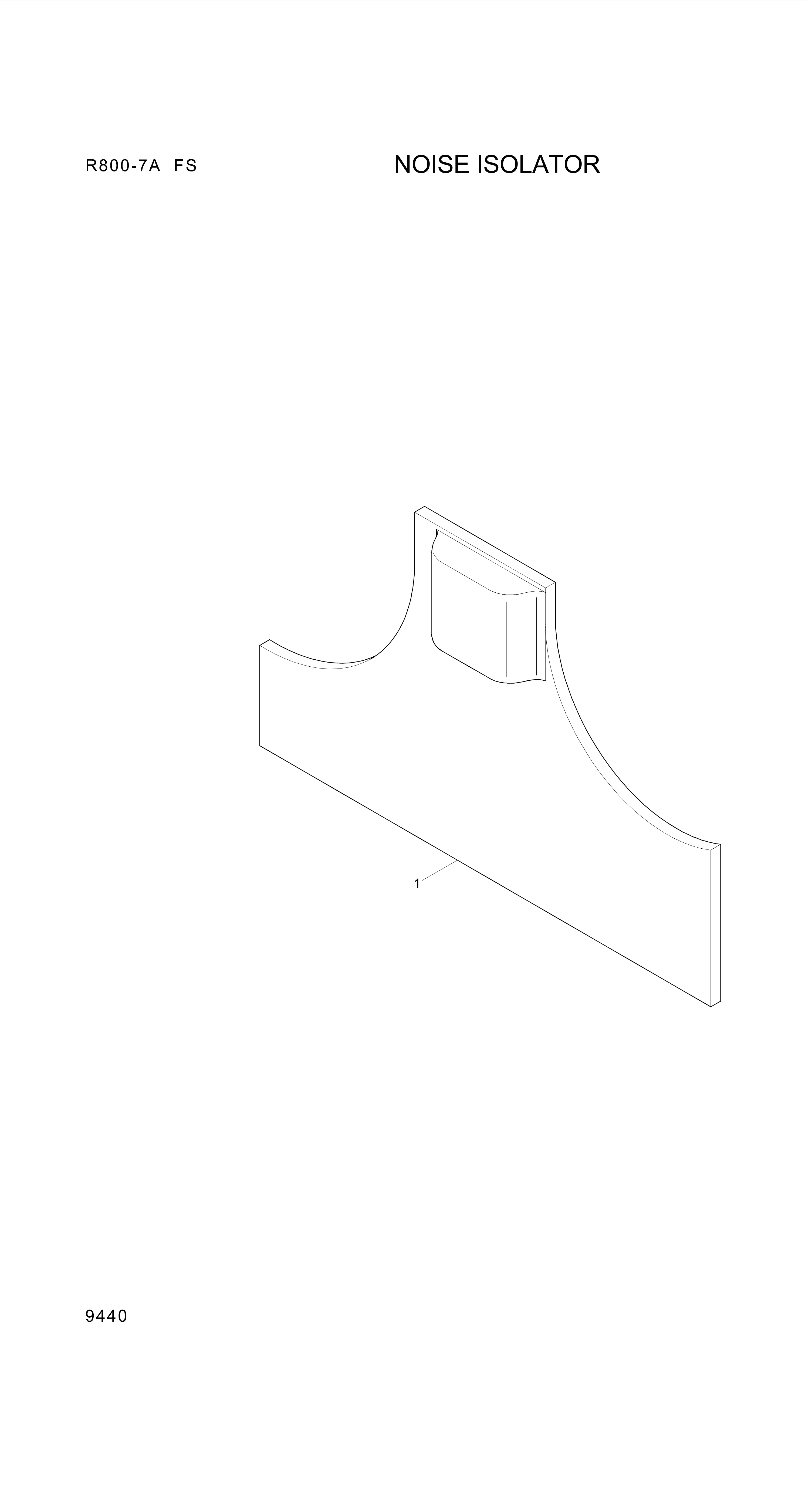 Technical drawing of Hyundai Construction Equipment YUBP-05825 INSULATOR-NOISE with dimensions and layout (figure 3)