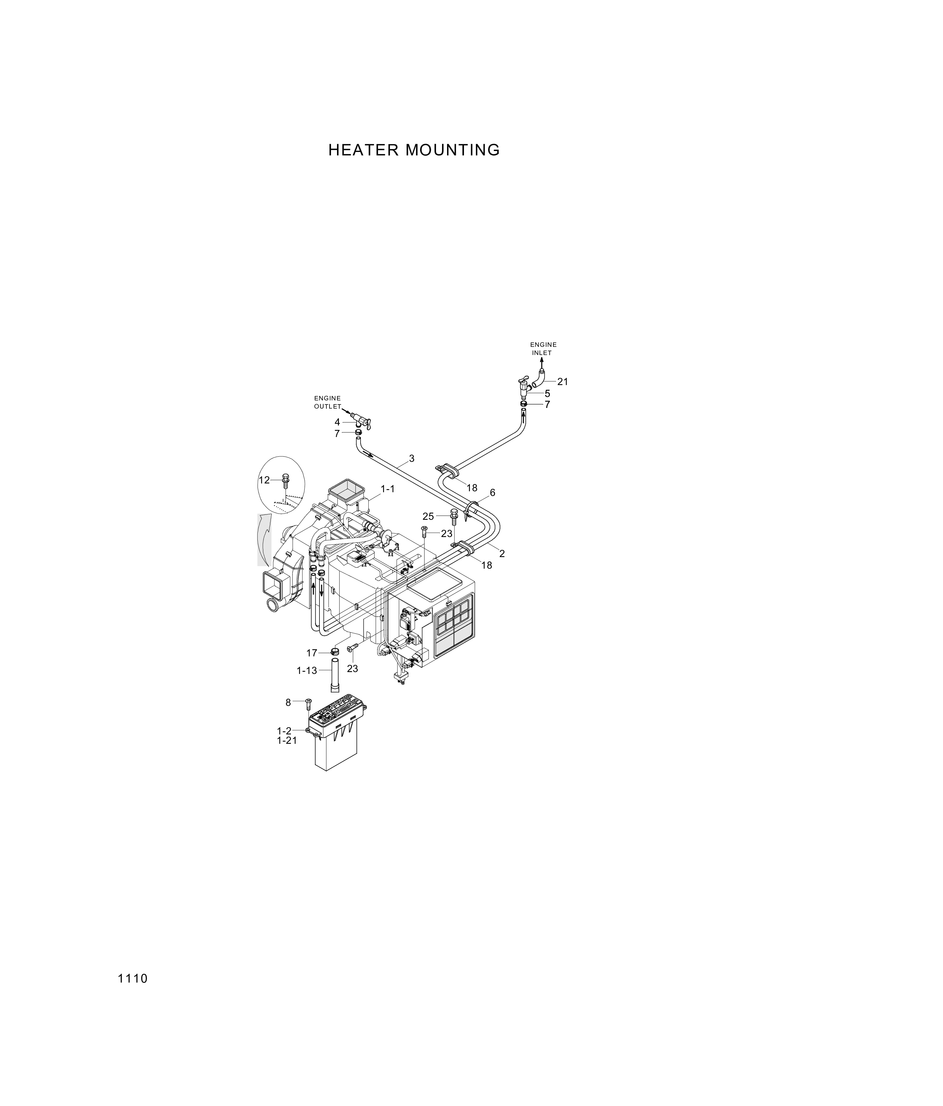 Technical drawing of Hyundai Construction Equipment S152-04012V BOLT-TAP with dimensions and layout (figure 5)