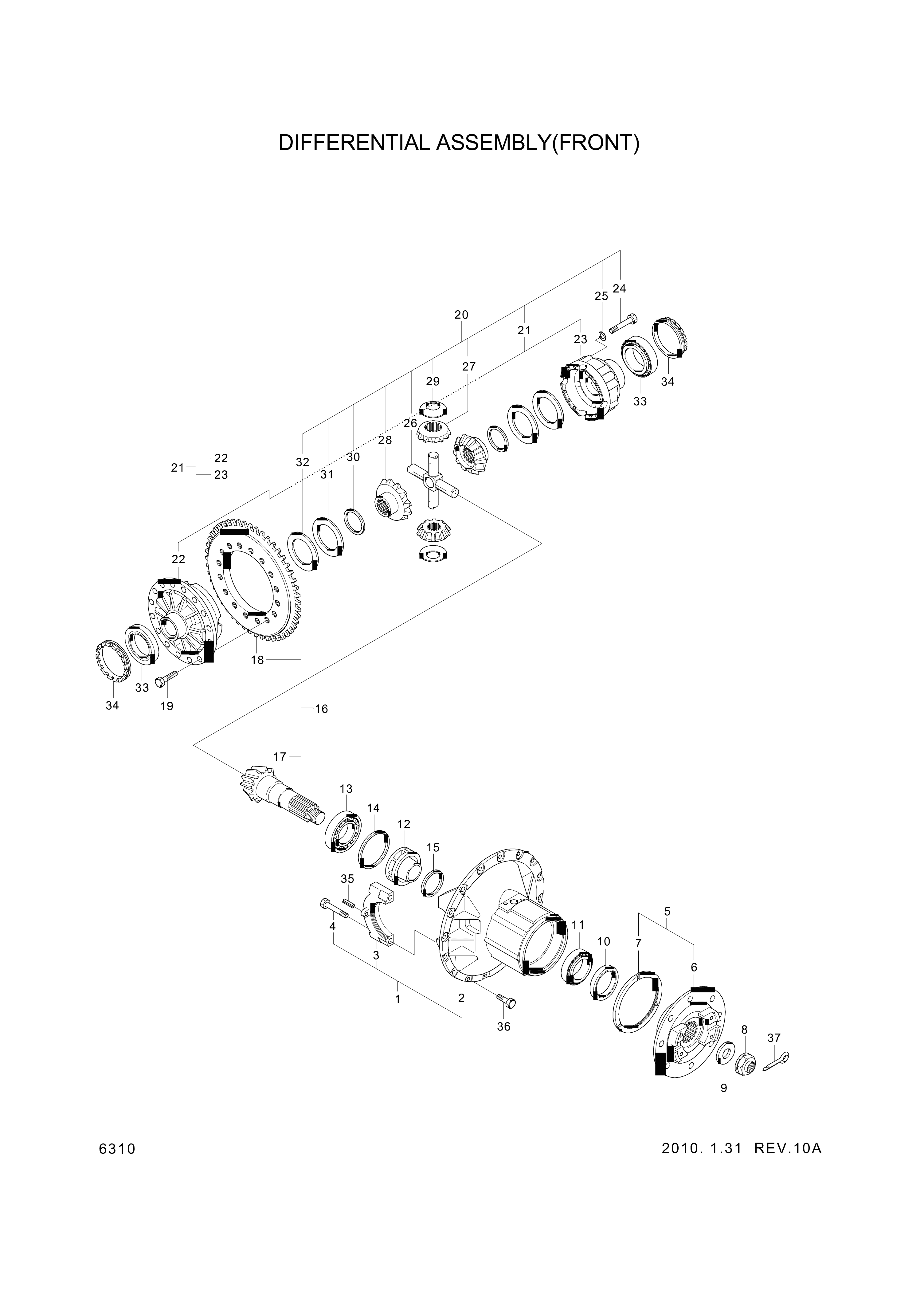 Technical drawing of Hyundai Construction Equipment 9323-03737 PIN-SPILT with dimensions and layout (figure 2)