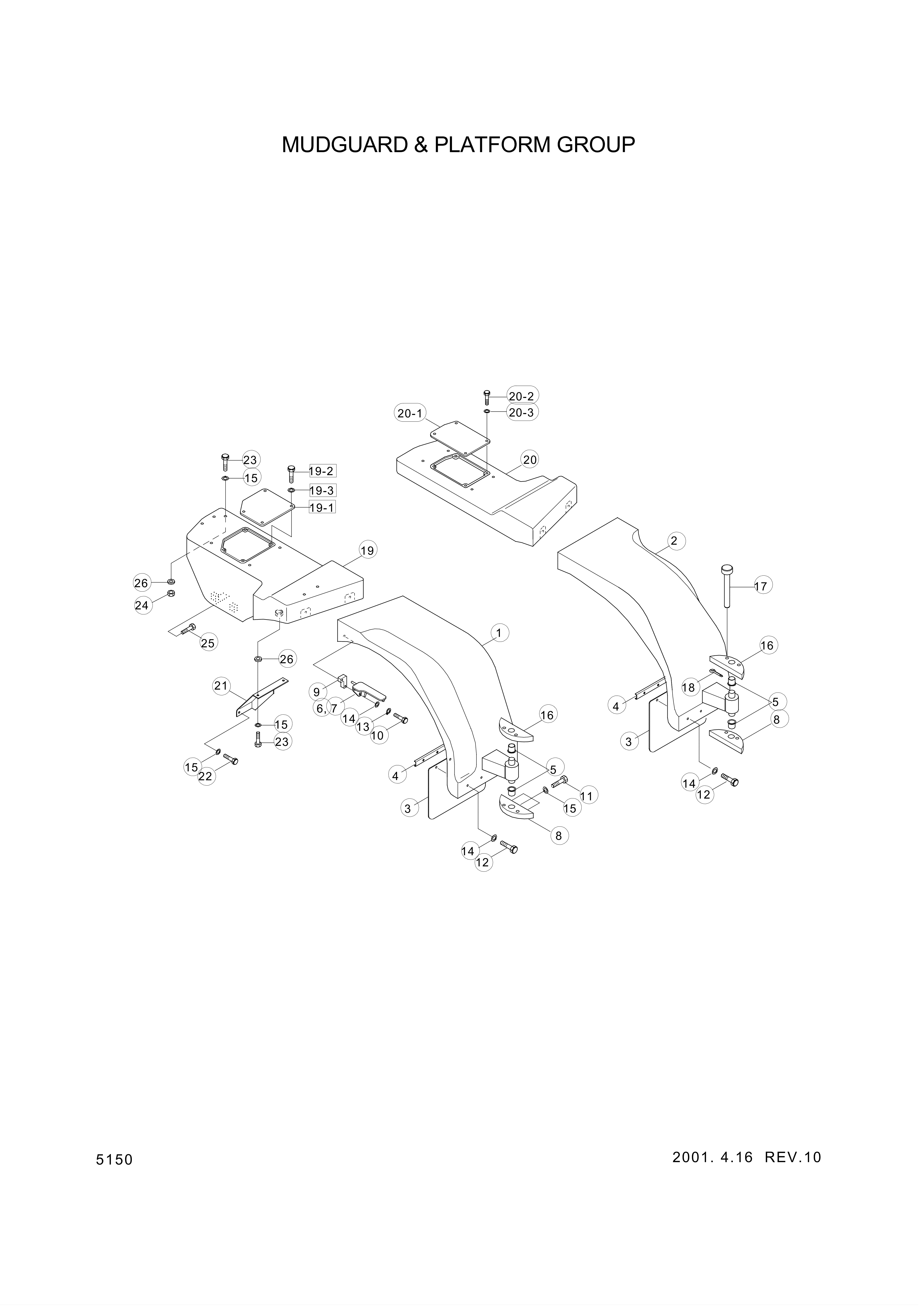 drawing for Hyundai Construction Equipment 74L1-20351 - PLATE-GUARD