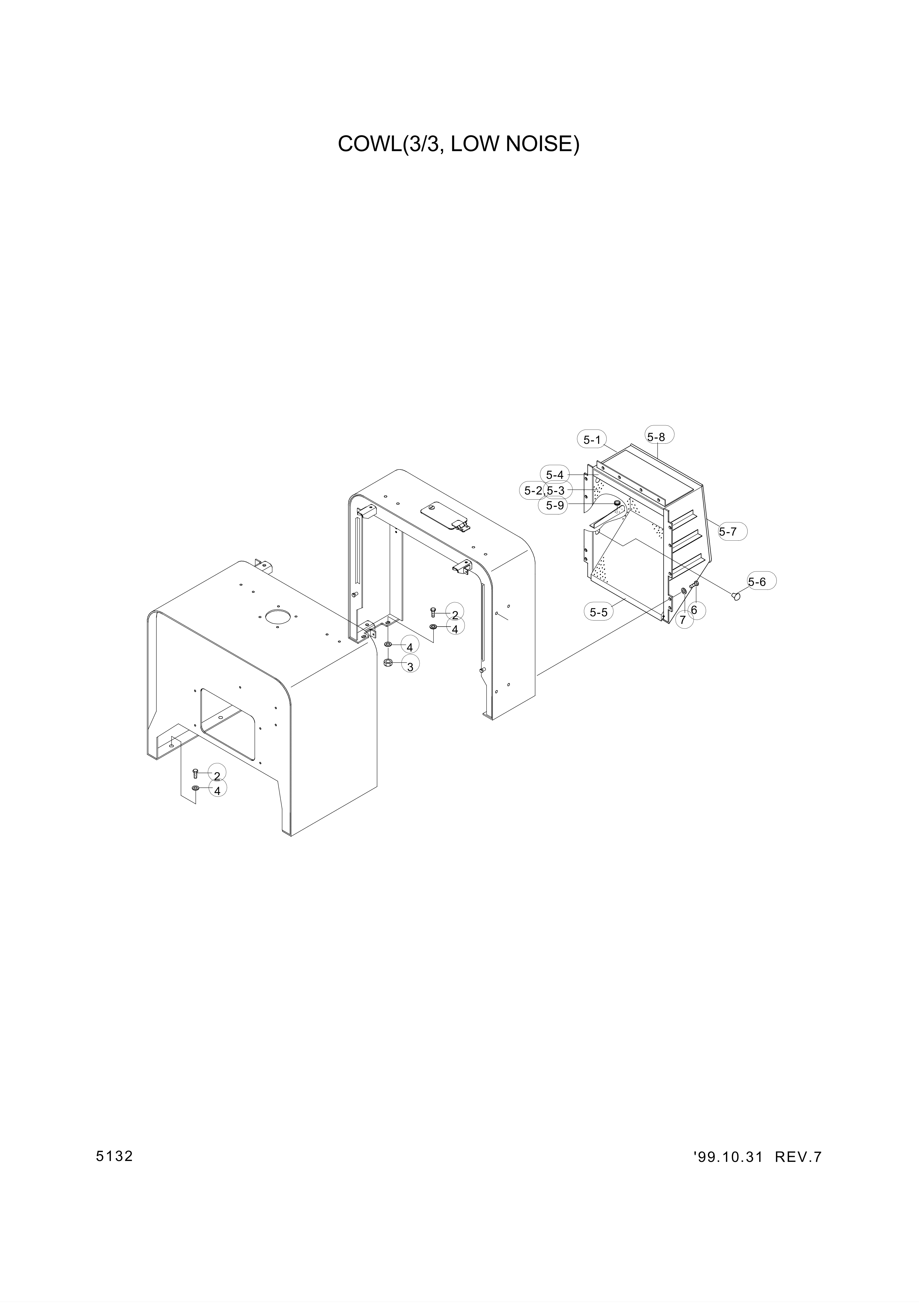 Technical drawing of Hyundai Construction Equipment 74L1-01310 SPONGE with dimensions and layout (figure 4)
