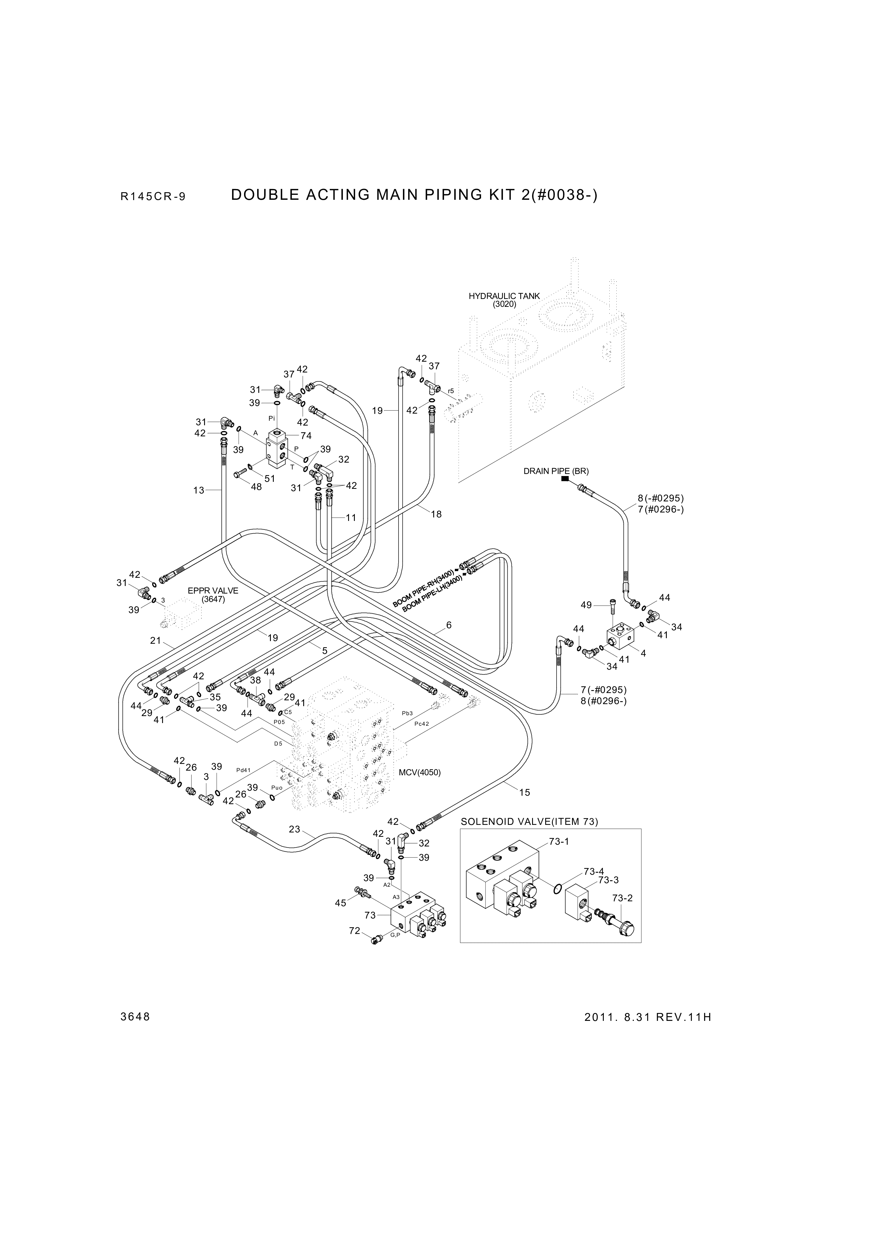 drawing for Hyundai Construction Equipment P933-126060 - HOSE ASSY-ORFS&THD