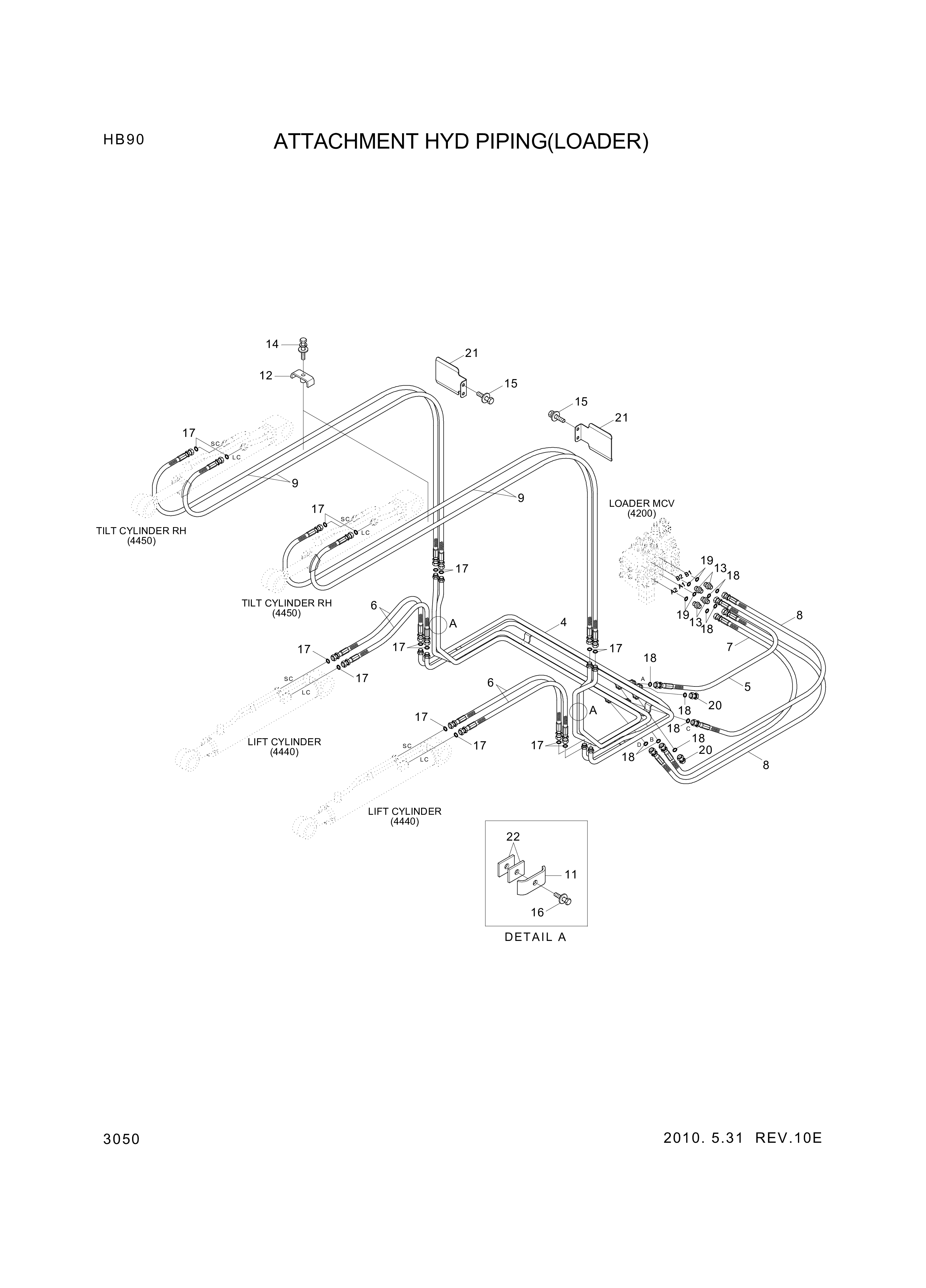 drawing for Hyundai Construction Equipment 35D1-10370 - CLAMP-PIPE