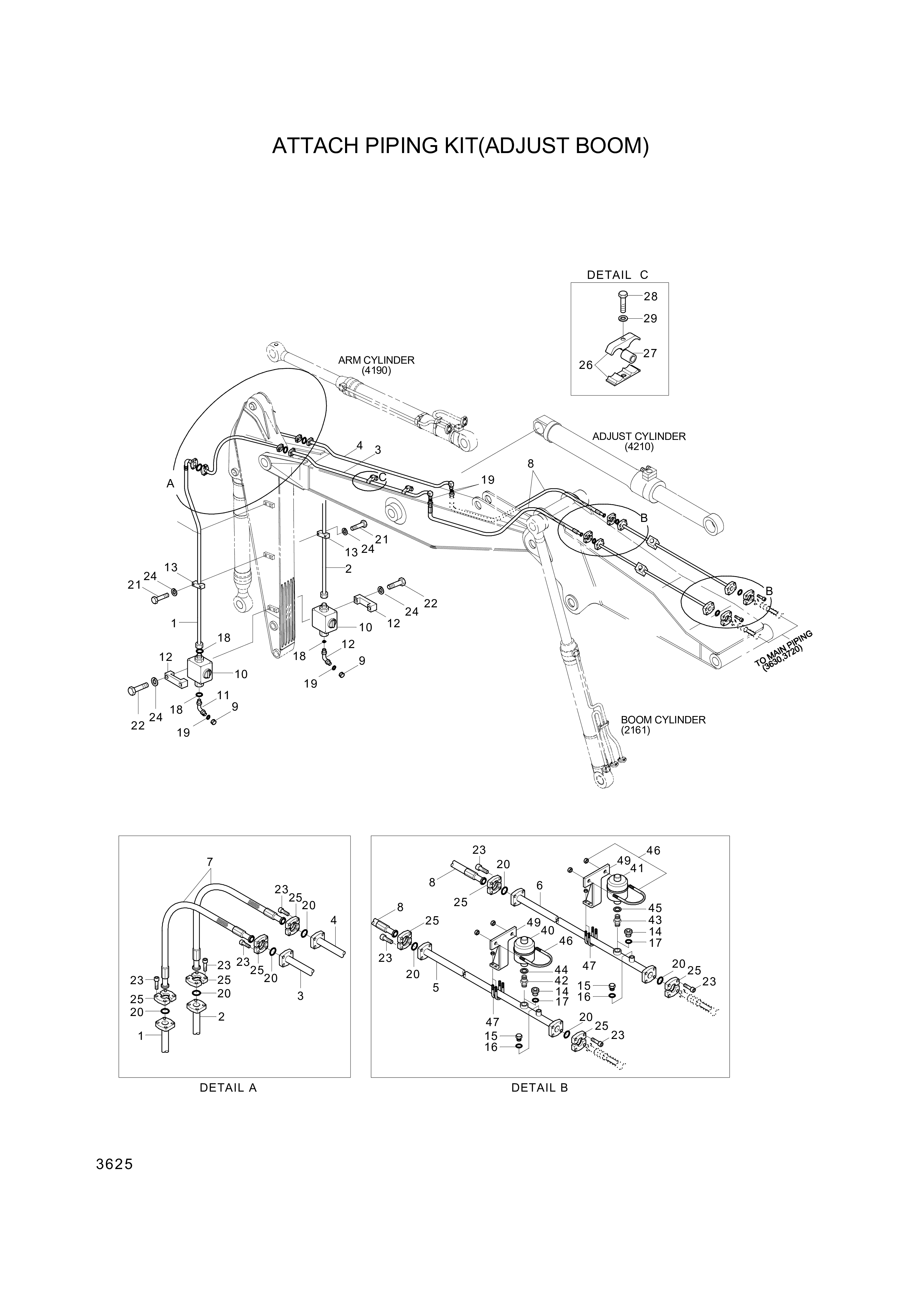 Technical drawing of Hyundai Construction Equipment P940-166321 HOSE ASSY-ORFS&amp;FLG with dimensions and layout (figure 3)