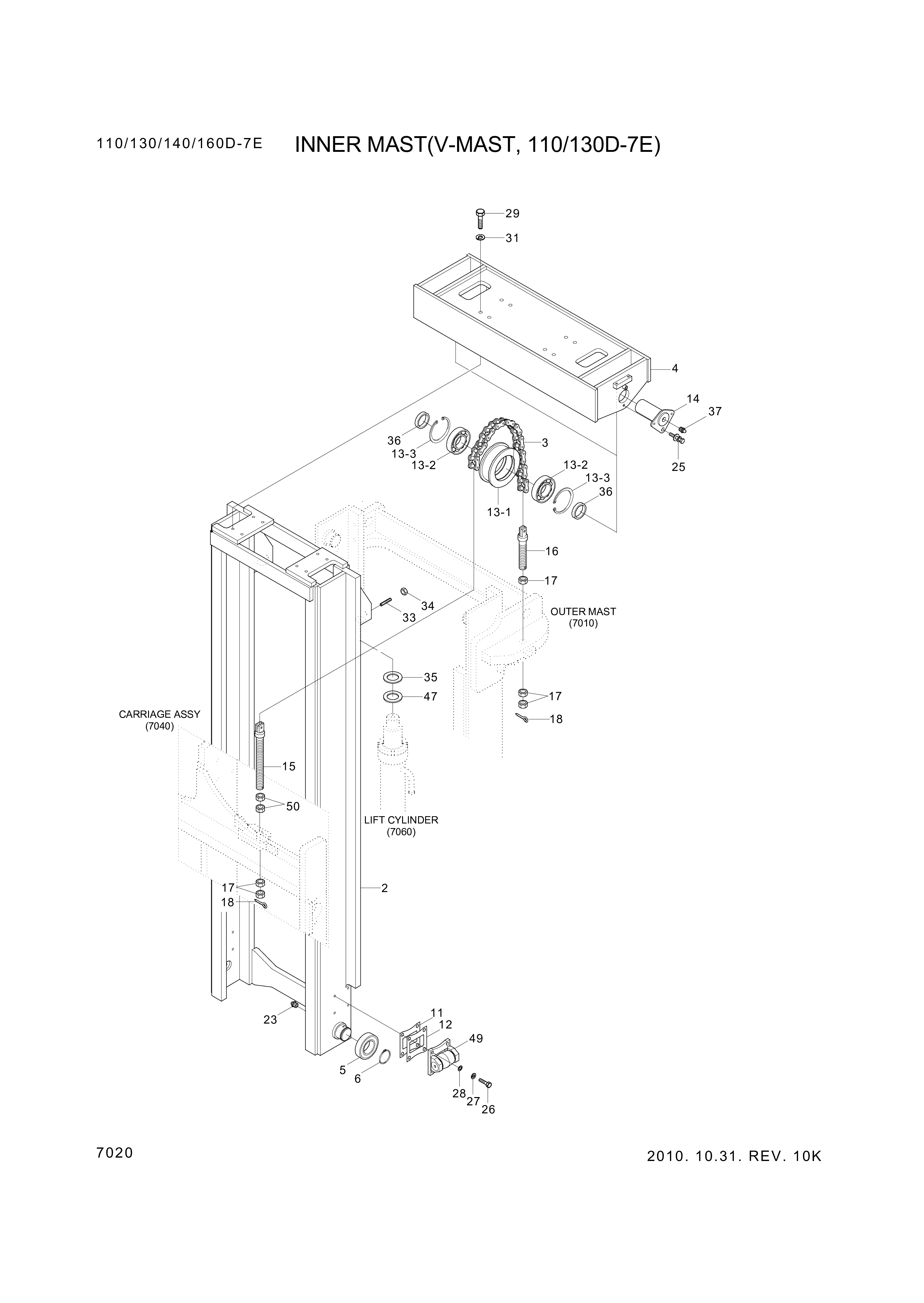 Technical drawing of Hyundai Construction Equipment S206-30100V NUT-HEX with dimensions and layout (figure 5)