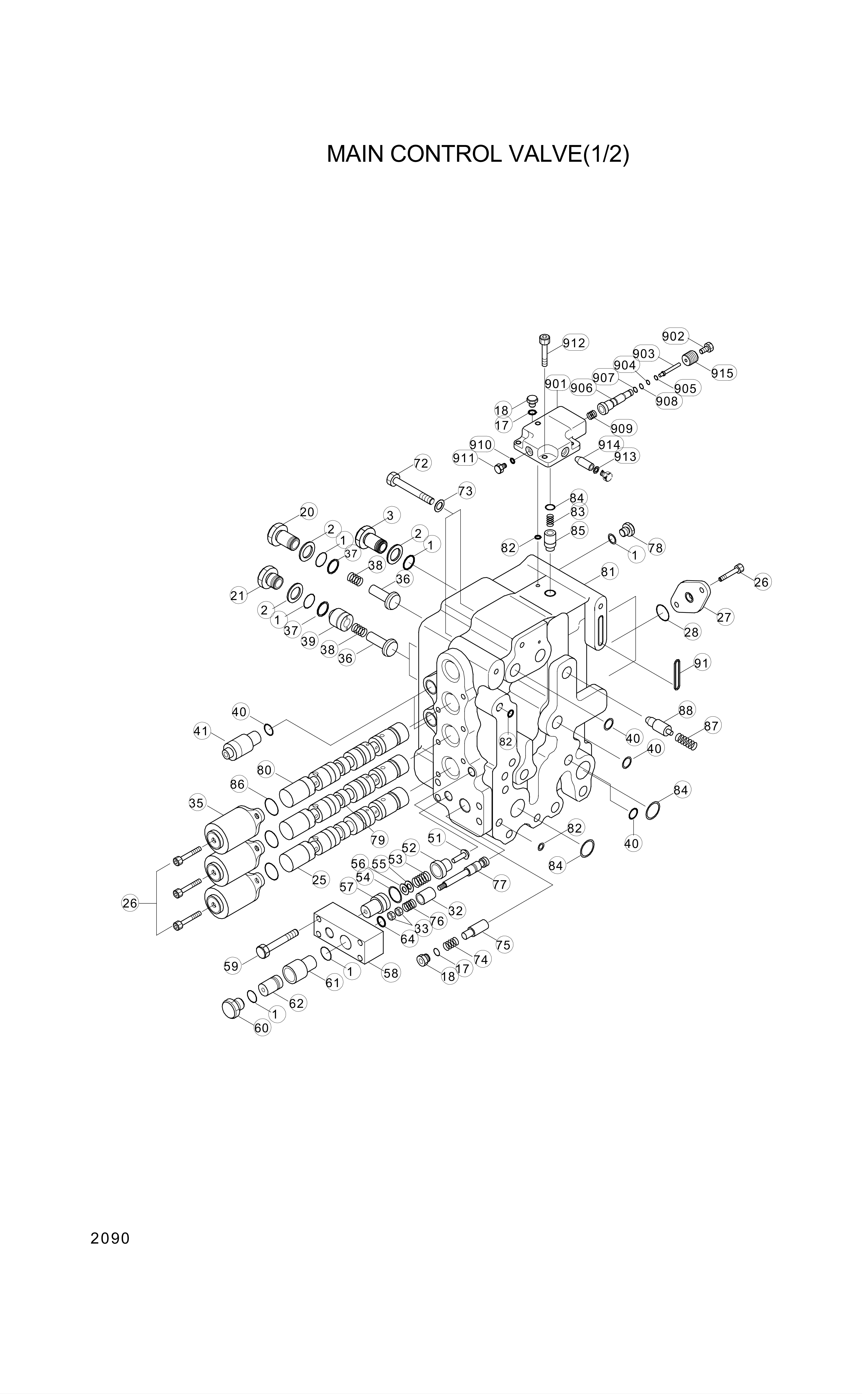 drawing for Hyundai Construction Equipment 3513-223 - POPPET