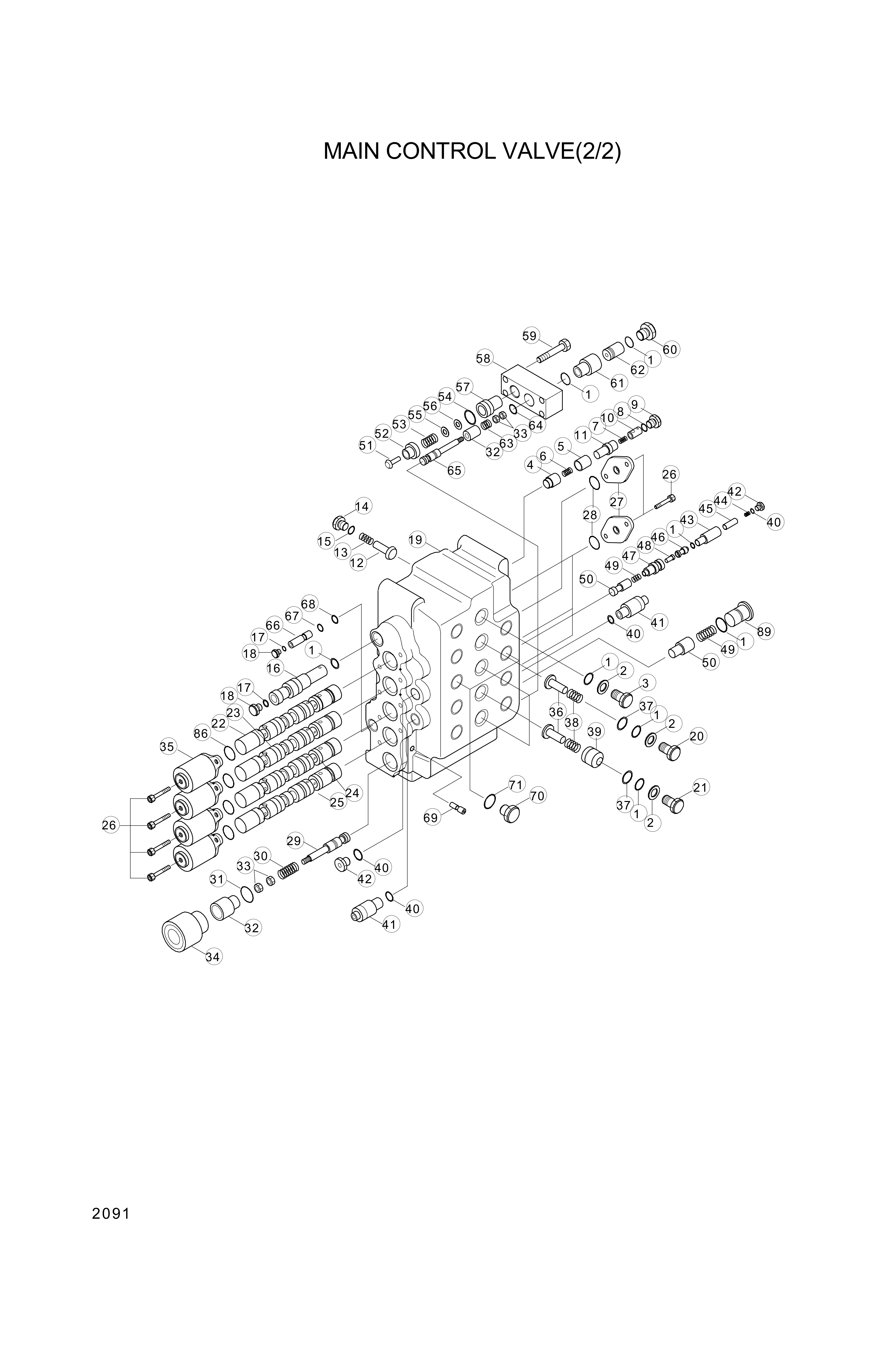 Technical drawing of Hyundai Construction Equipment 3518-029 ORIFICE with dimensions and layout