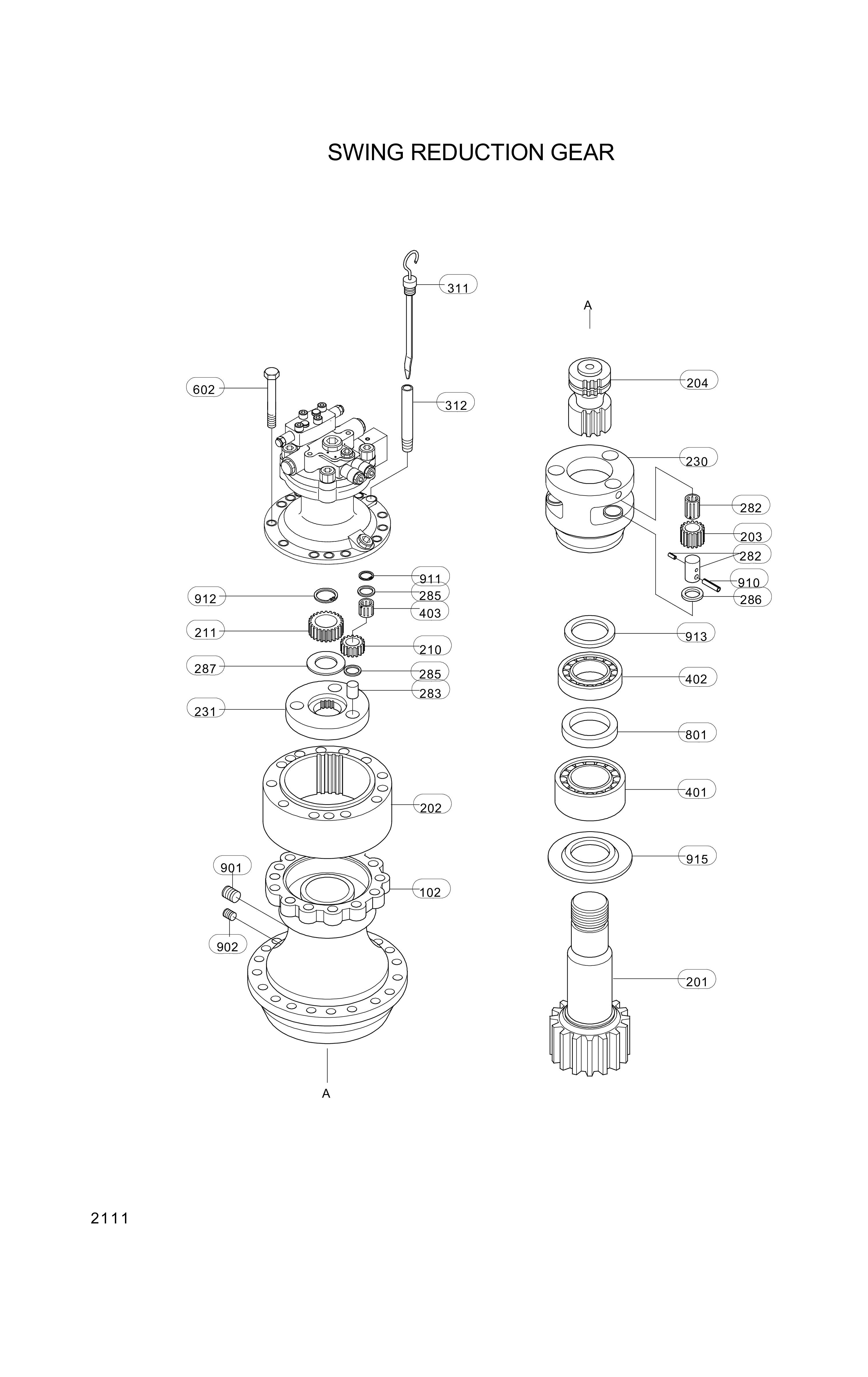 drawing for Hyundai Construction Equipment PKT455325 - CAGE-NEEDLE,S/MOTOR