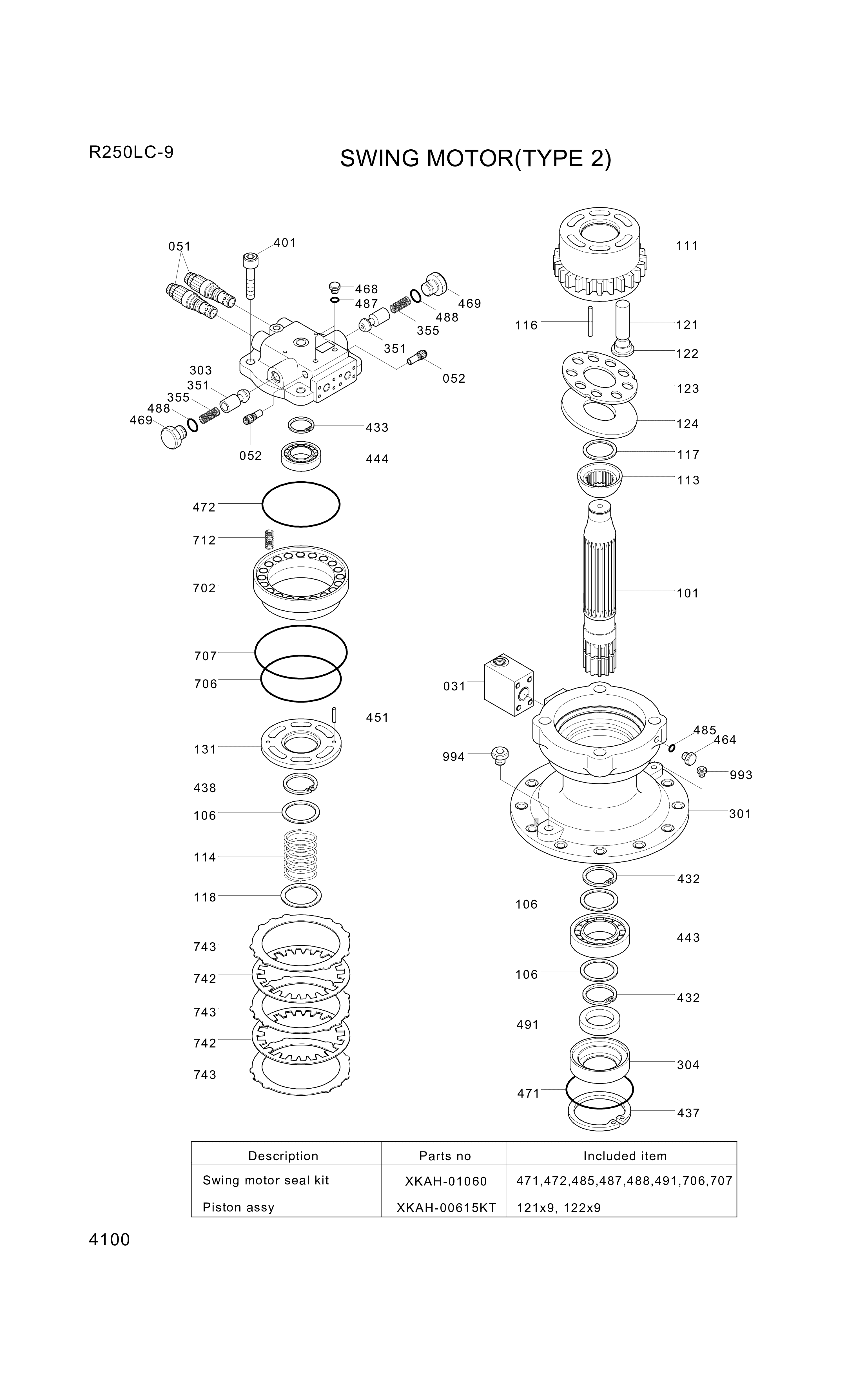 drawing for Hyundai Construction Equipment XKAH-01415 - SHAFT-DRIVE