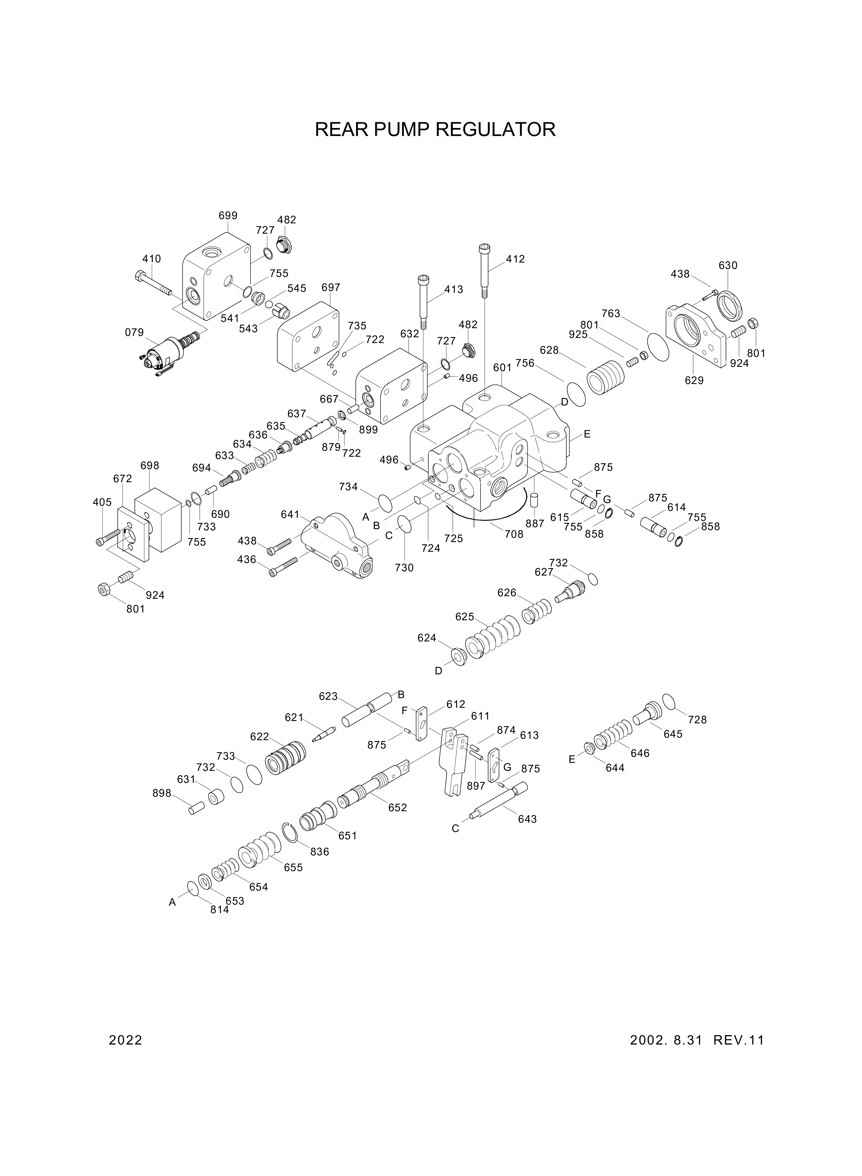 drawing for Hyundai Construction Equipment 9511138109 - REDUCING VALVE