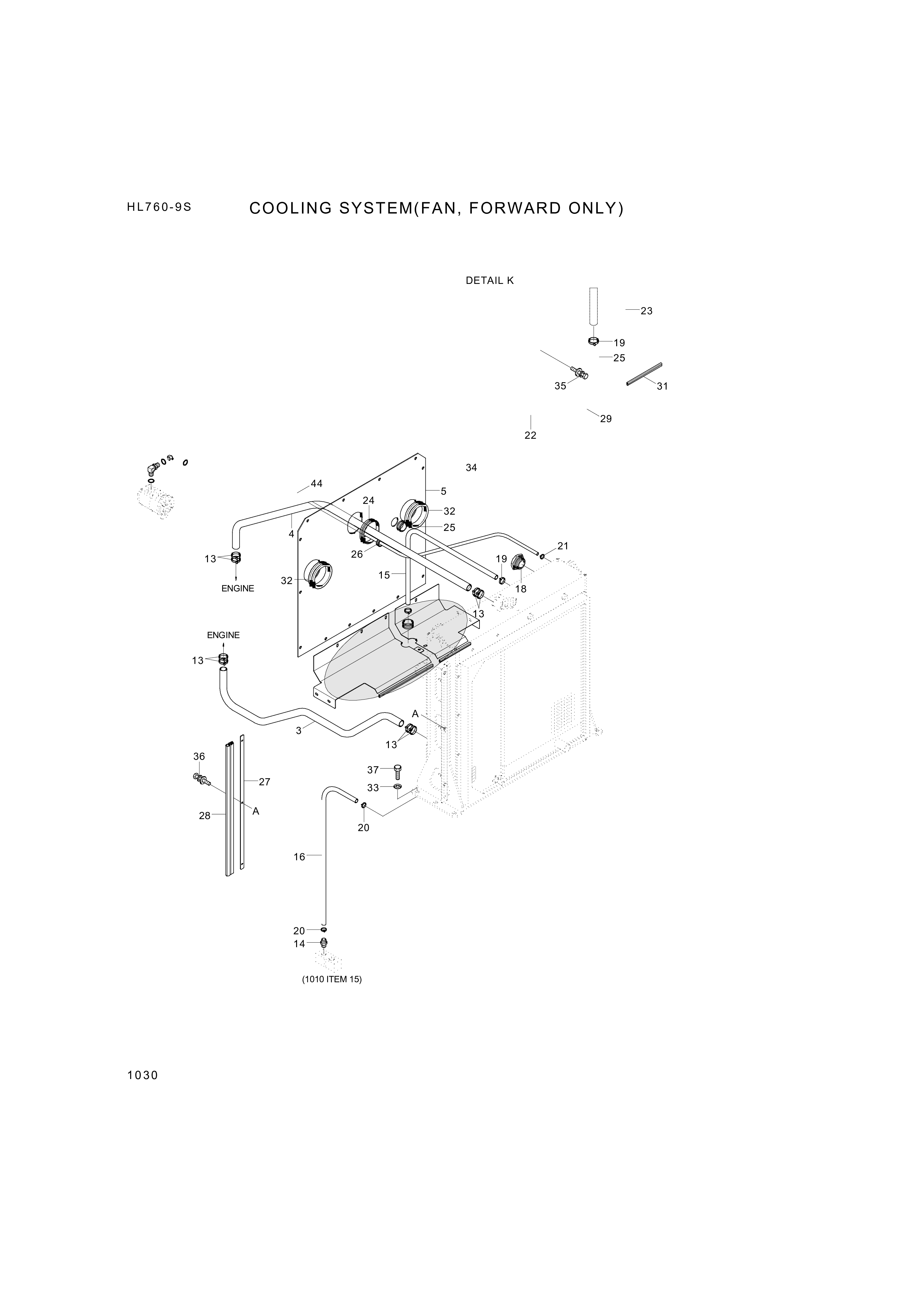 Technical drawing of Hyundai Construction Equipment P930-162024 HOSE ASSY-ORFS&amp;THD with dimensions and layout