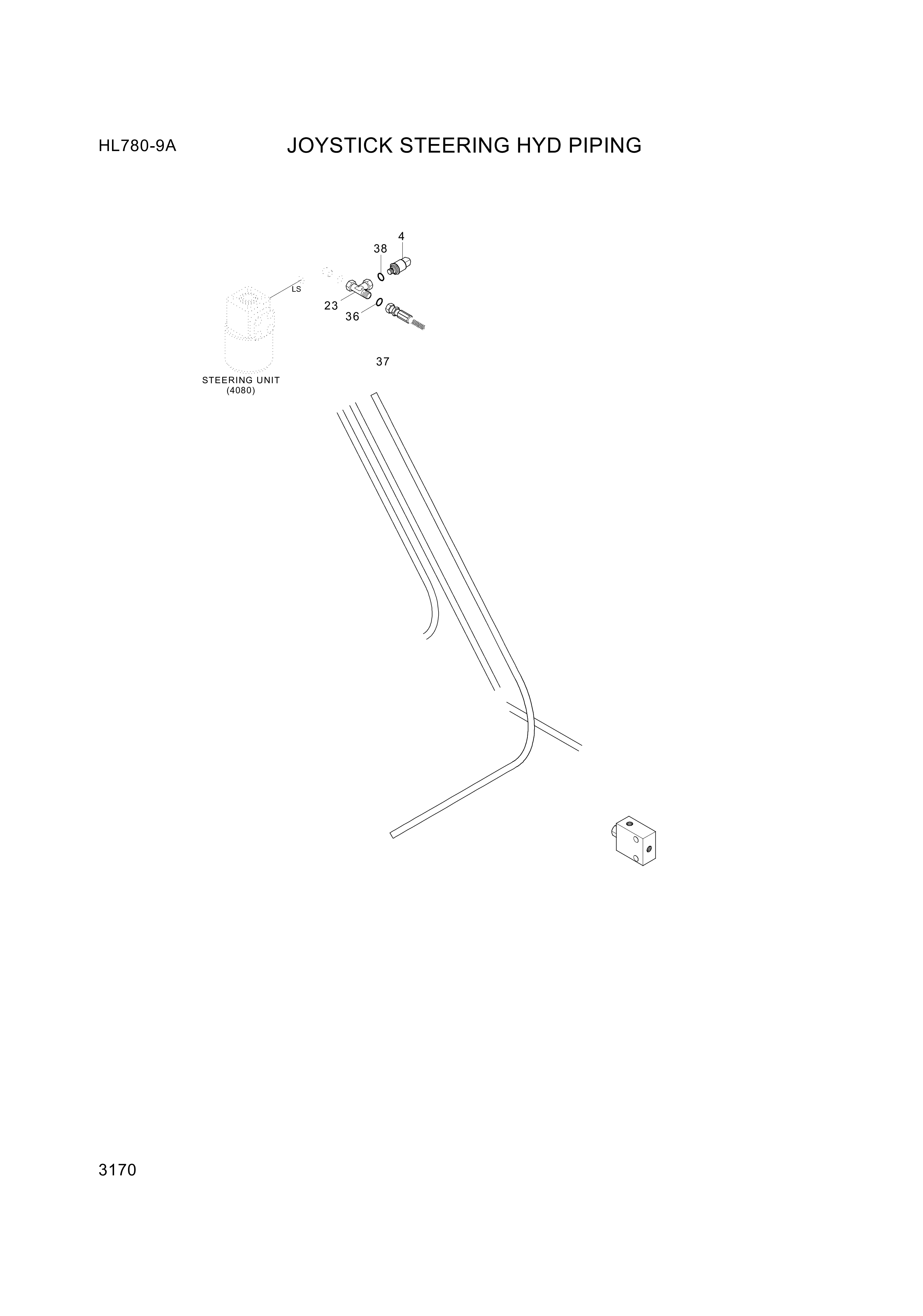 drawing for Hyundai Construction Equipment P930-066018 - HOSE ASSY-ORFS&THD