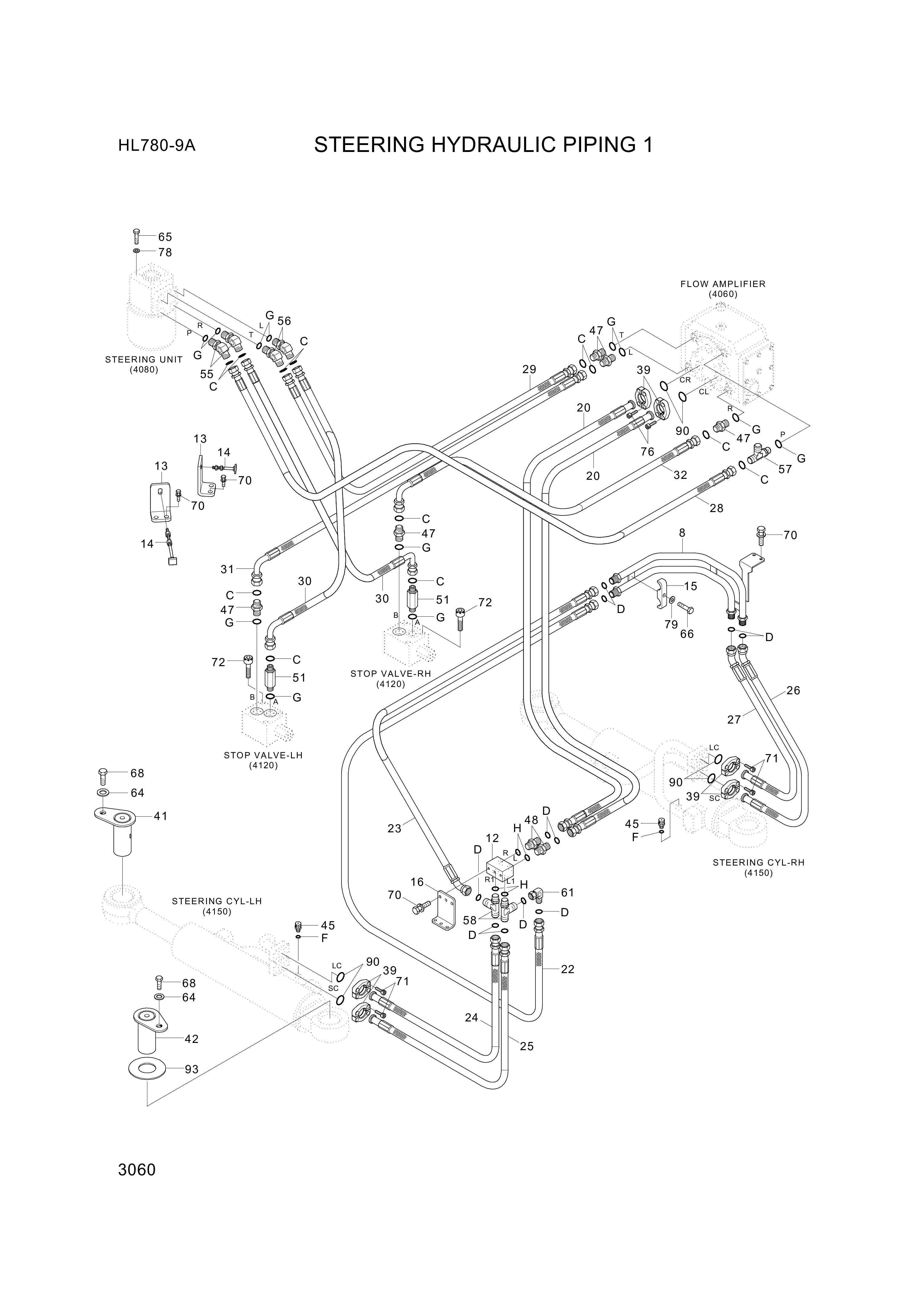 drawing for Hyundai Construction Equipment P930-086021 - HOSE ASSY-ORFS&THD