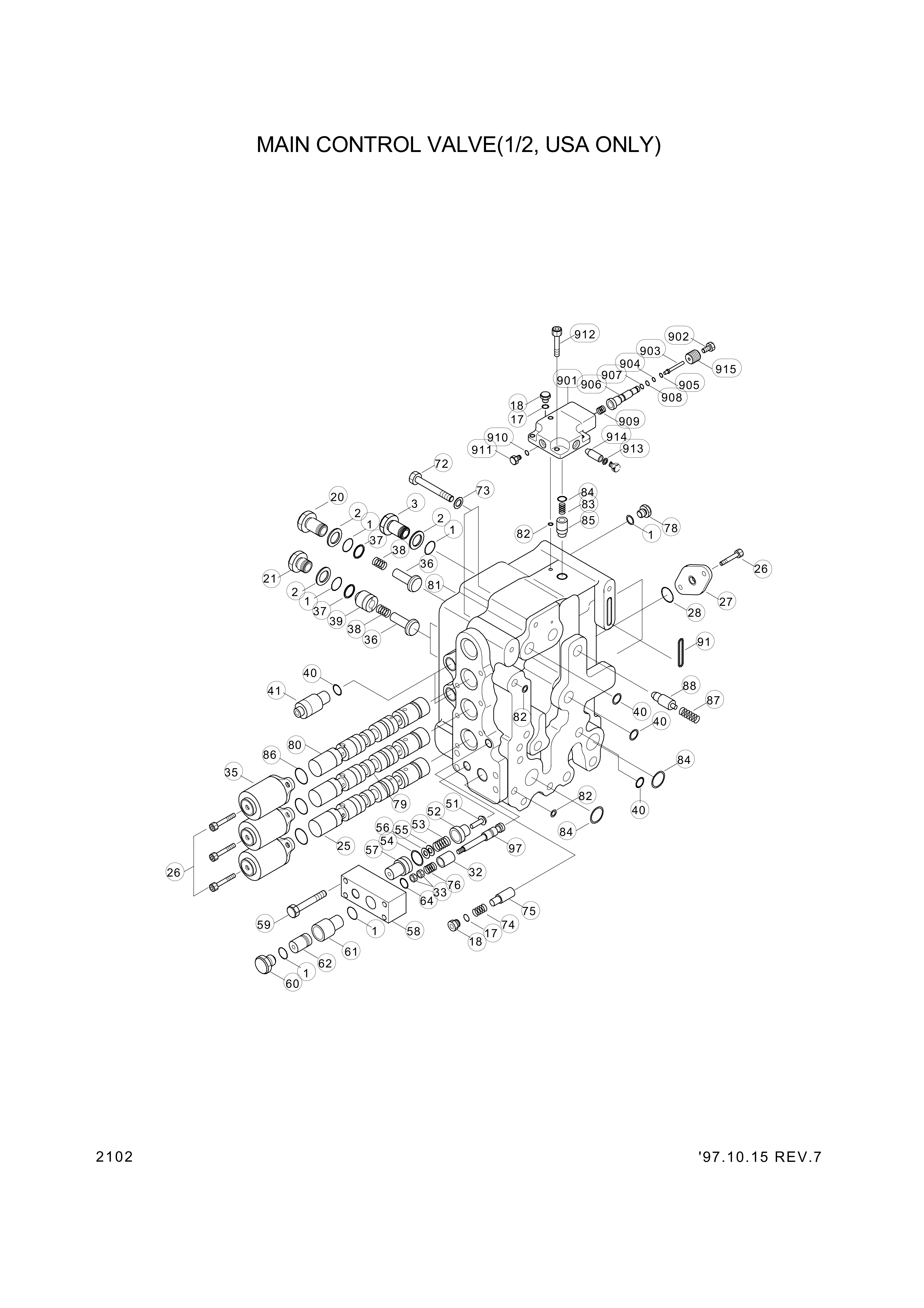Technical drawing of Hyundai Construction Equipment 3513-223 POPPET with dimensions and layout (figure 2)