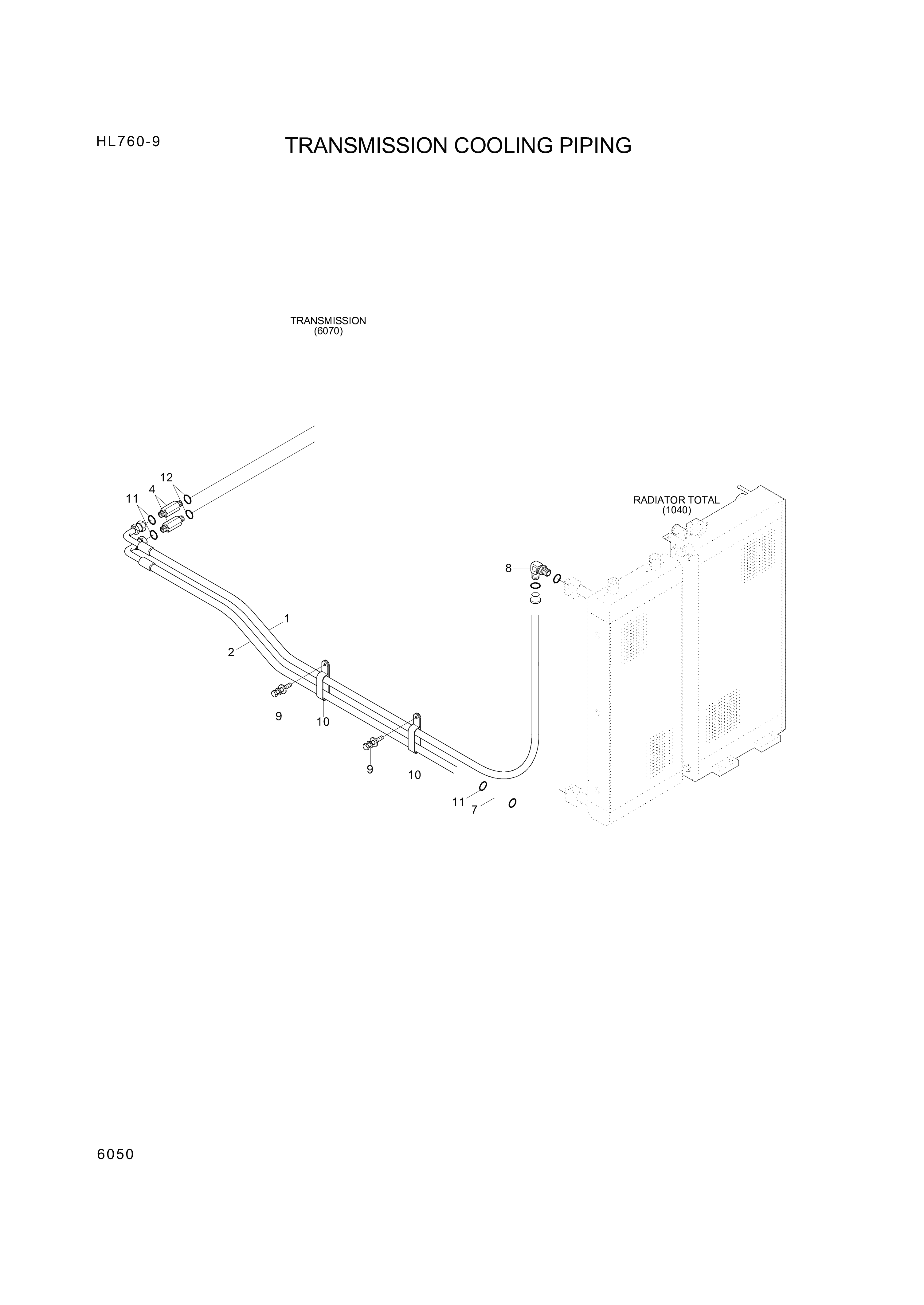 Technical drawing of Hyundai Construction Equipment P933-162056 HOSE ASSY-ORFS&amp;THD with dimensions and layout (figure 2)