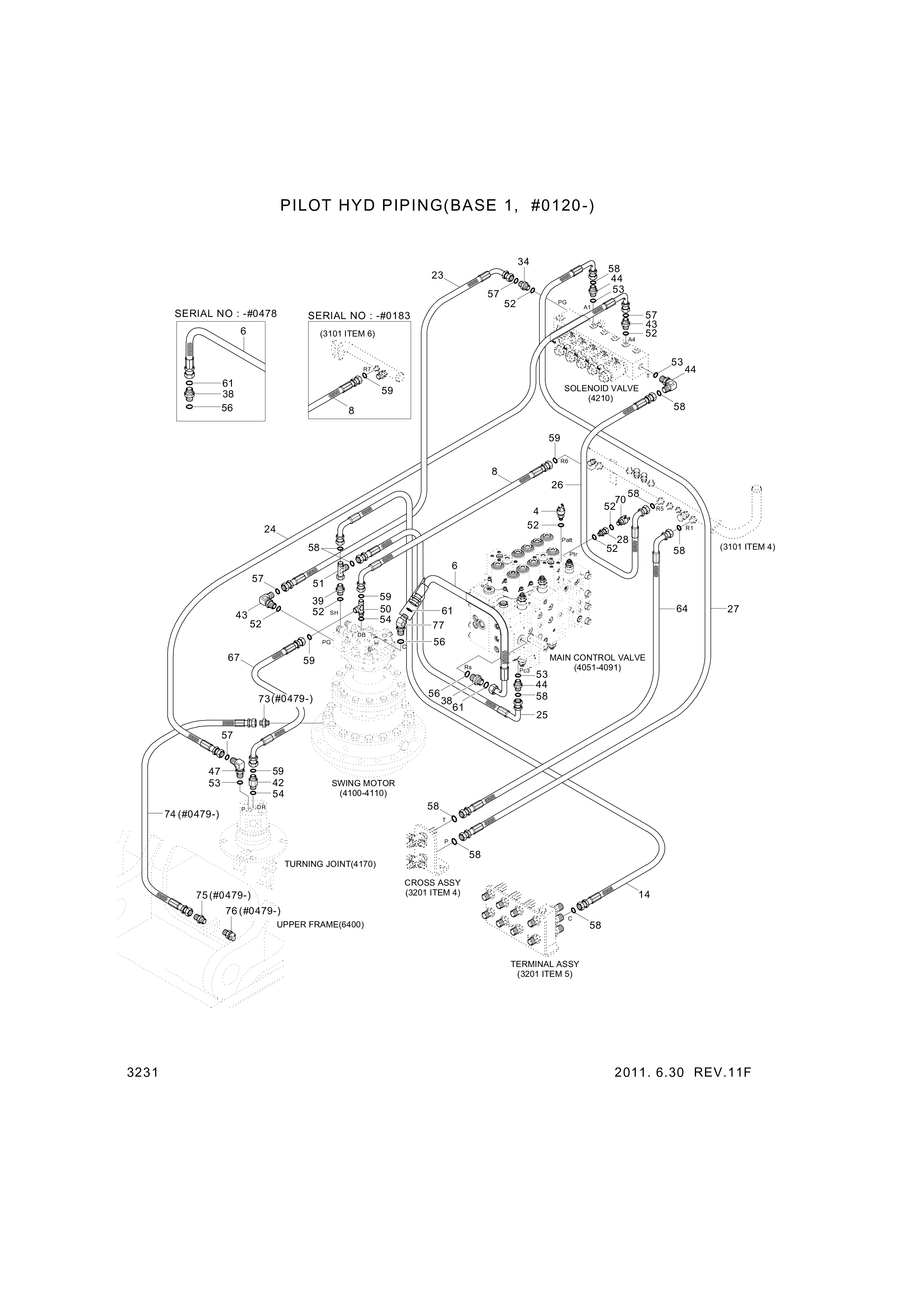 drawing for Hyundai Construction Equipment P930-162017 - HOSE ASSY-ORFS&THD