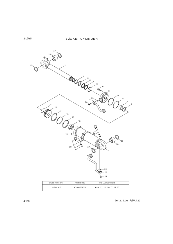 drawing for Hyundai Construction Equipment XCAV-00051 - NUT-LOCK