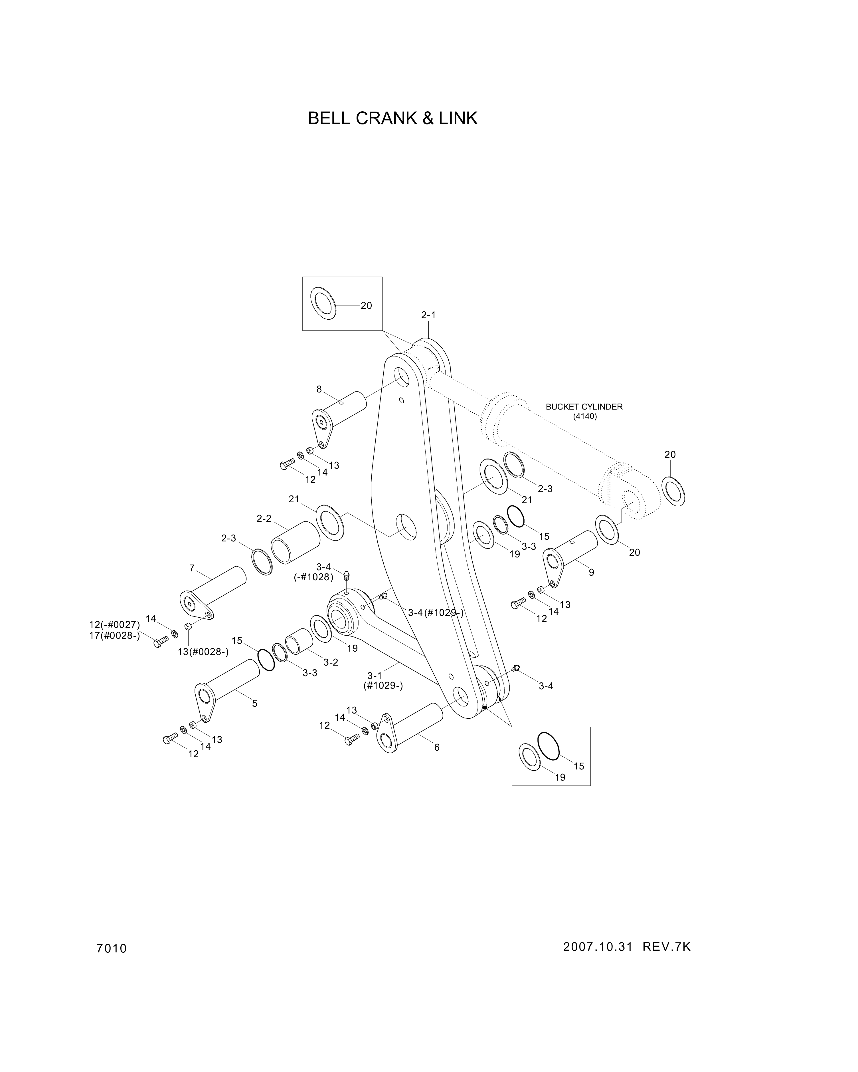 drawing for Hyundai Construction Equipment 61LF-10141 - BELLCRANK ASSY